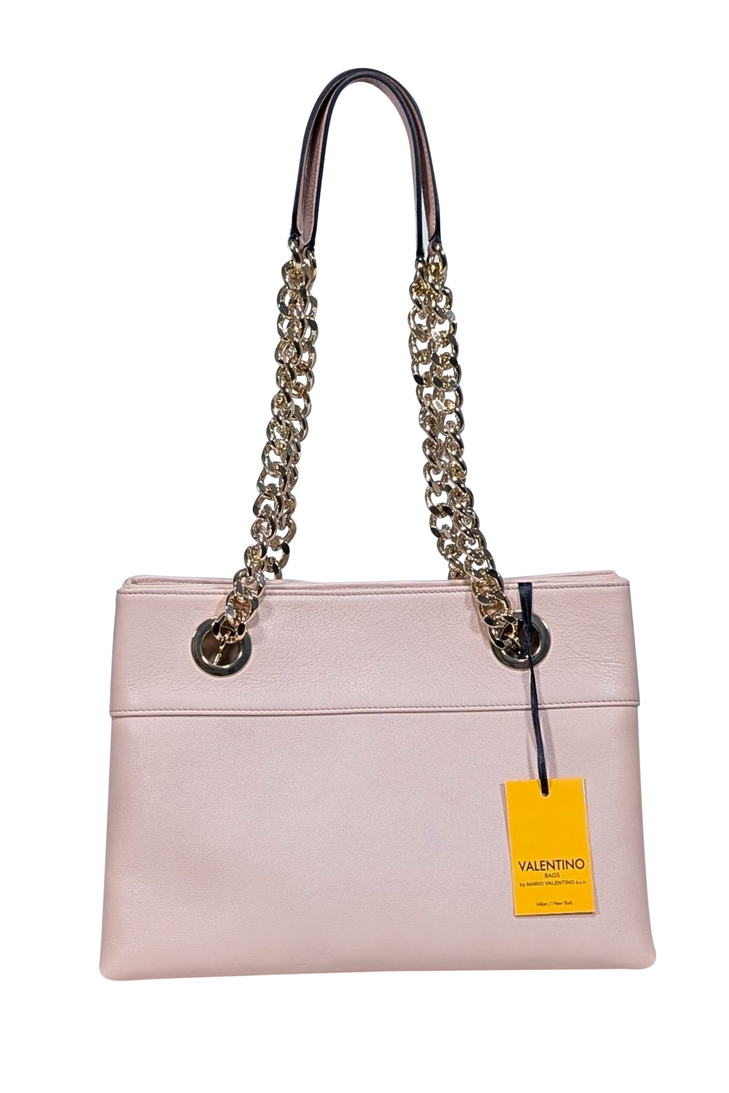 Valentino by Mario Valentino - Gorgeous Blush Pink Leather Chain Strap Shoulder Bag