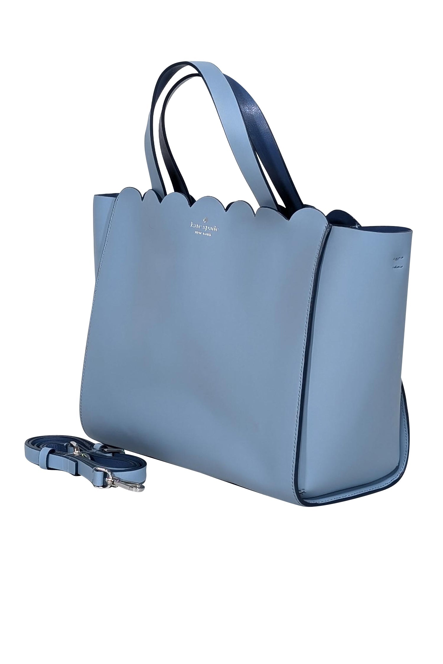 Kate Spade Light Blue Scalloped Edge Satchel: A Colorful Office Essential