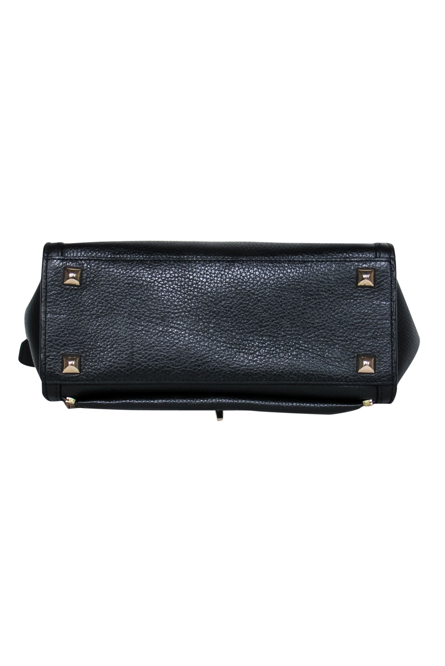 Henri Bendel - Stunning Black Square Pebbled Leather Satchel Handbag