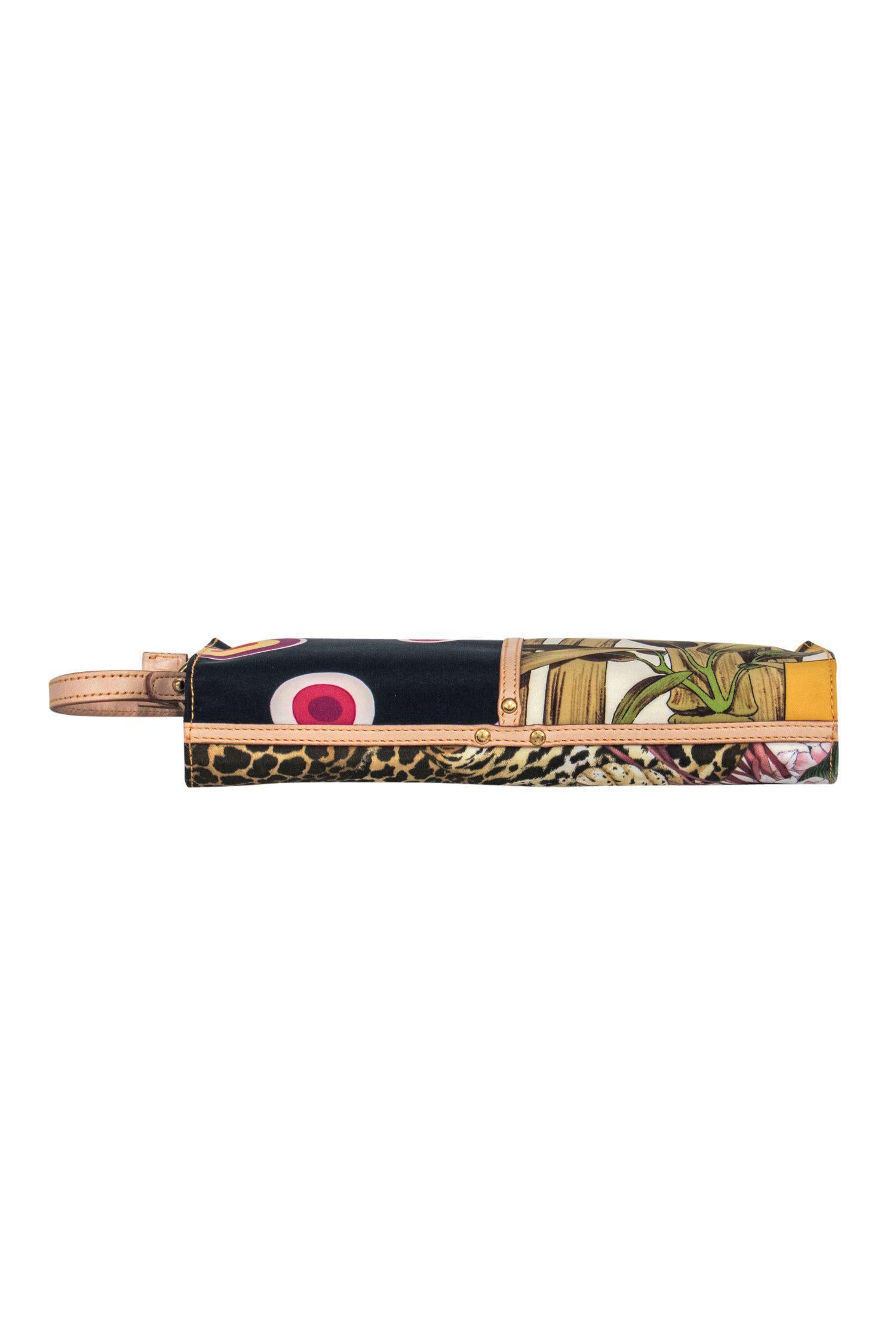 Ferragamo - Exquisite Ivory & Multicolored Safari Print Mini Handbag