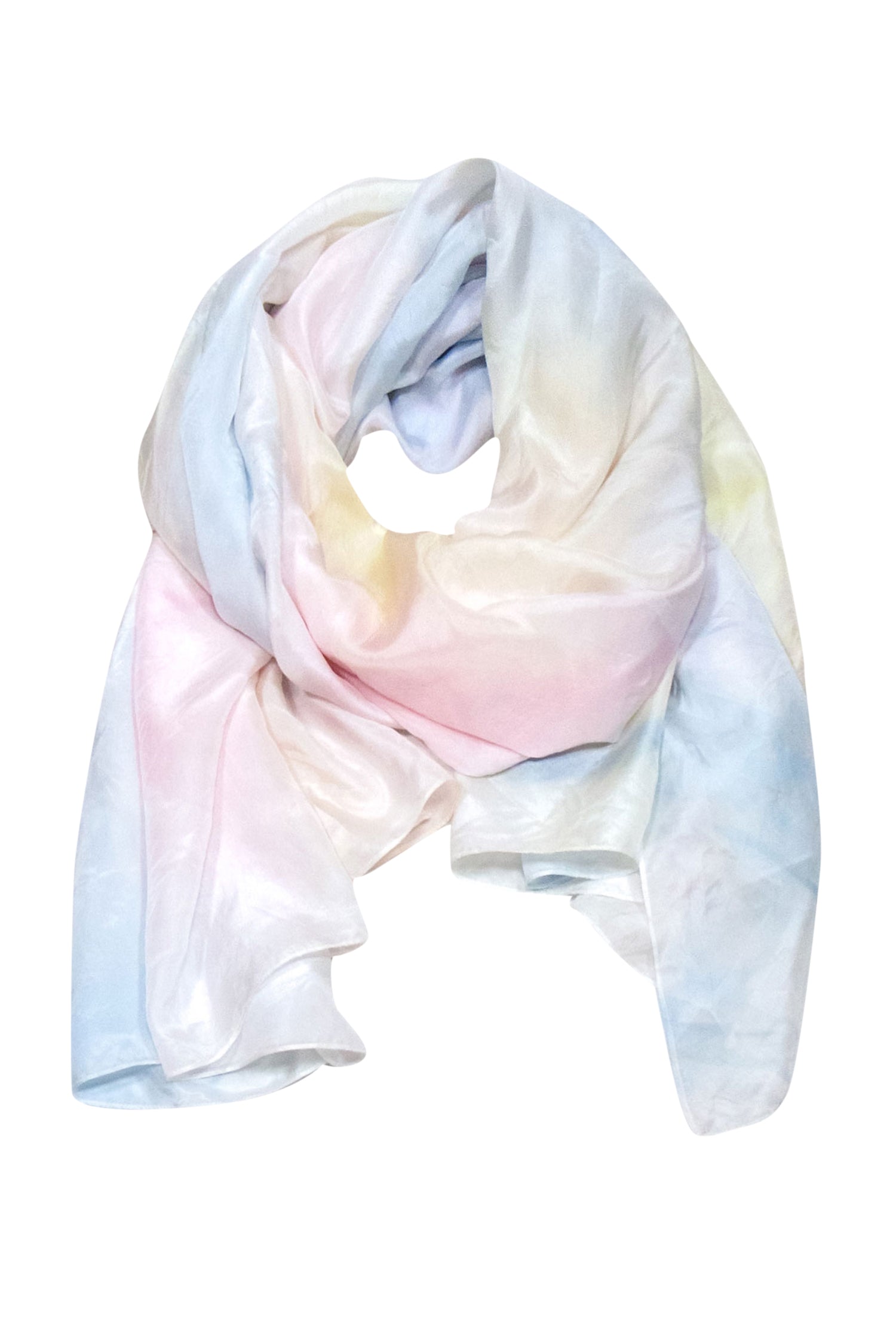 LoveShackFancy Pastel Marbled Silk Scarf - Large Size