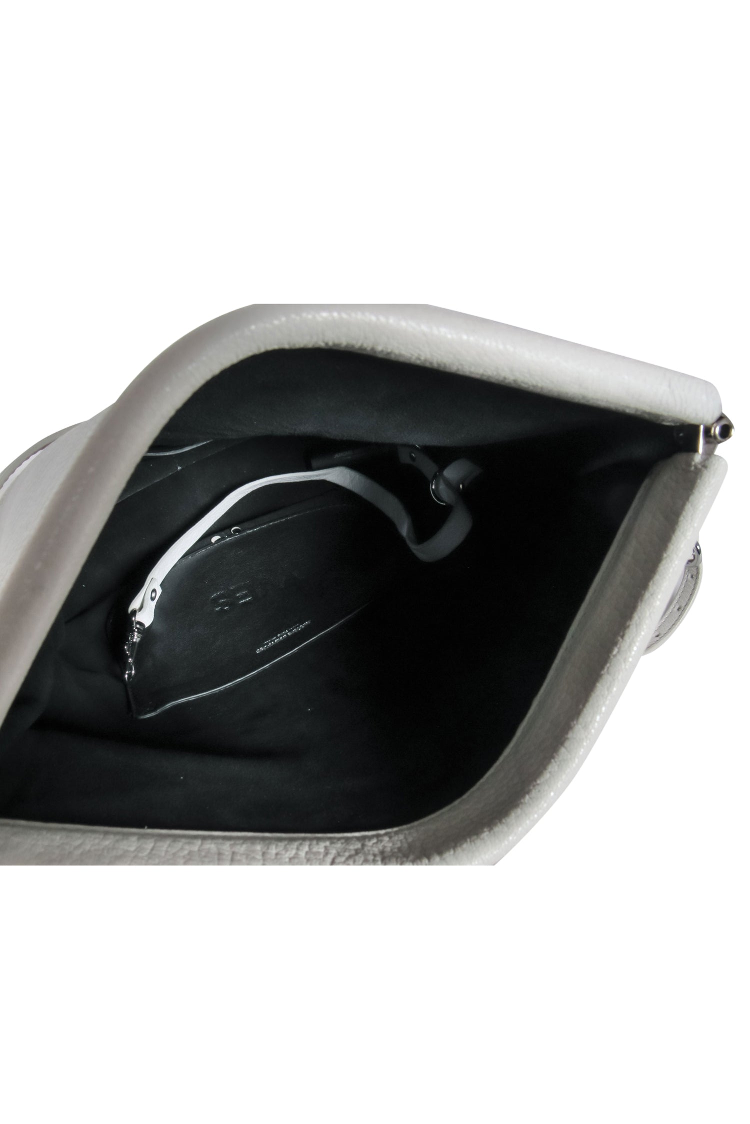 Jerome Dreyfuss Cream Pebbled Leather Frame-Style Crossbody - A Chic Essential