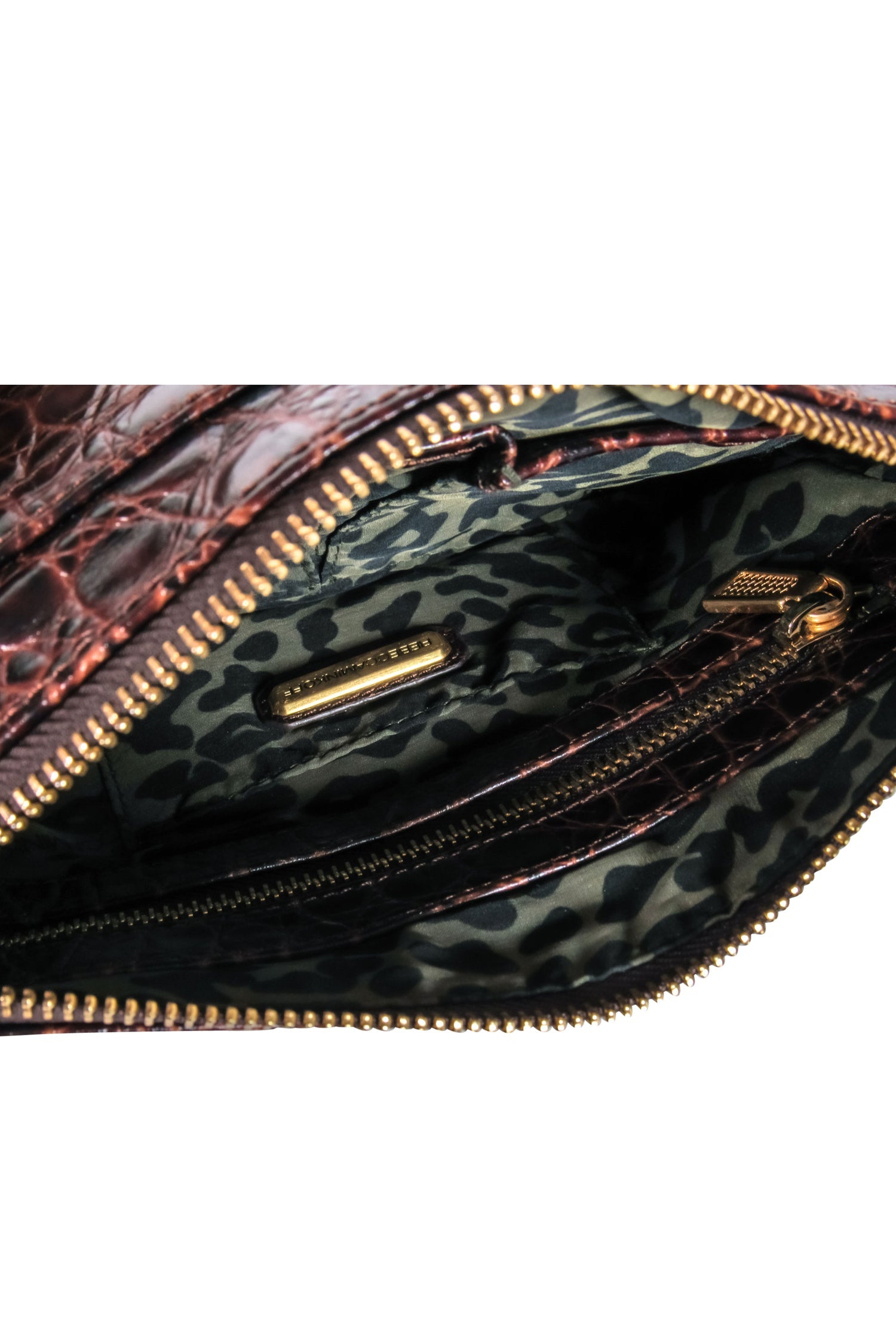 Rebecca Minkoff - Stunning Brown Leather Crocodile Embossed Gold Chain Mac Crossbody Bag