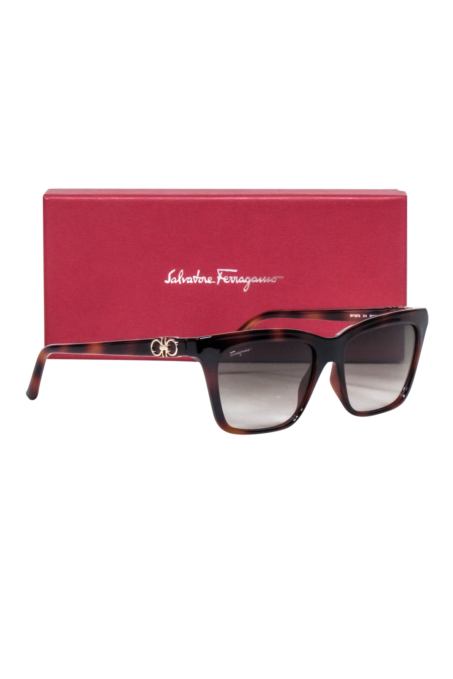 Ferragamo Brown Tortoise Cat Eye Slim Sunglasses - Elevate Your Style!