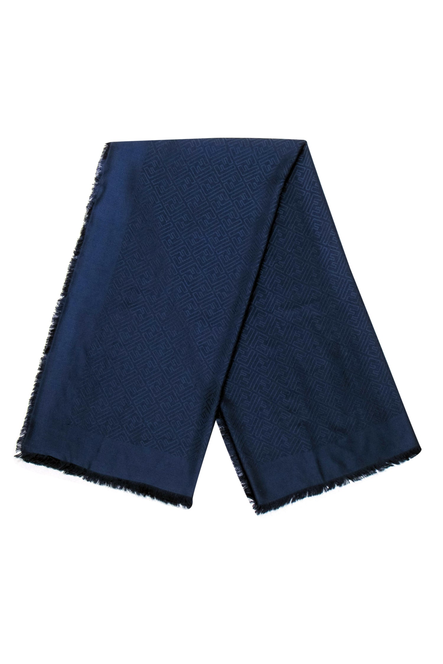 Fendi Navy Blue Logo Silk-Wool Shawl: A Luxurious Statement Piece