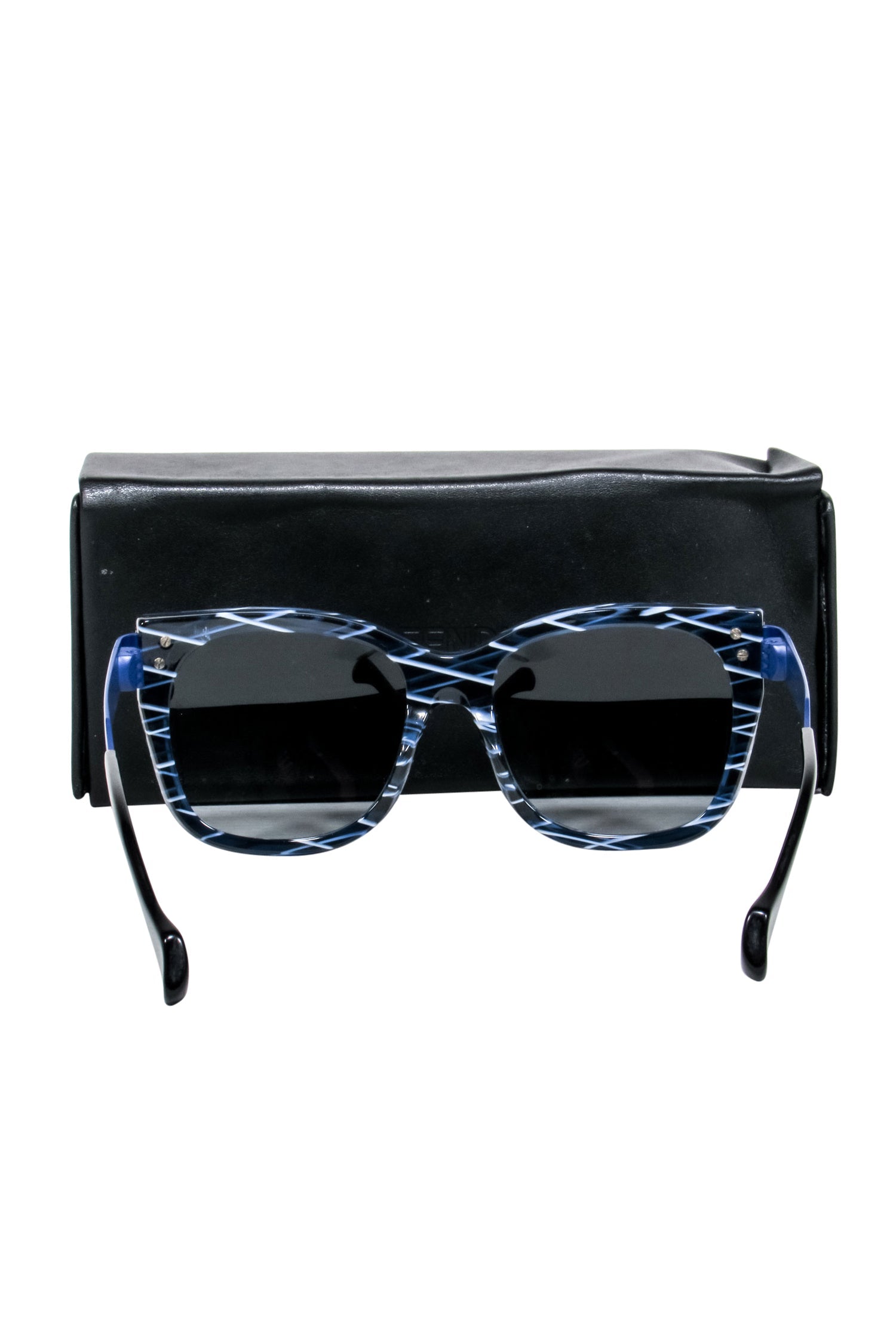Fendi Stylish Blue & White Print Square Sunglasses