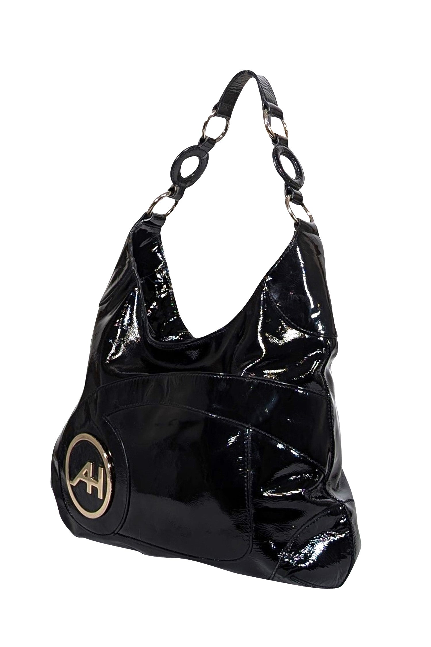 Anya Hindmarch - Stunning Black Patent Leather Shoulder Bag