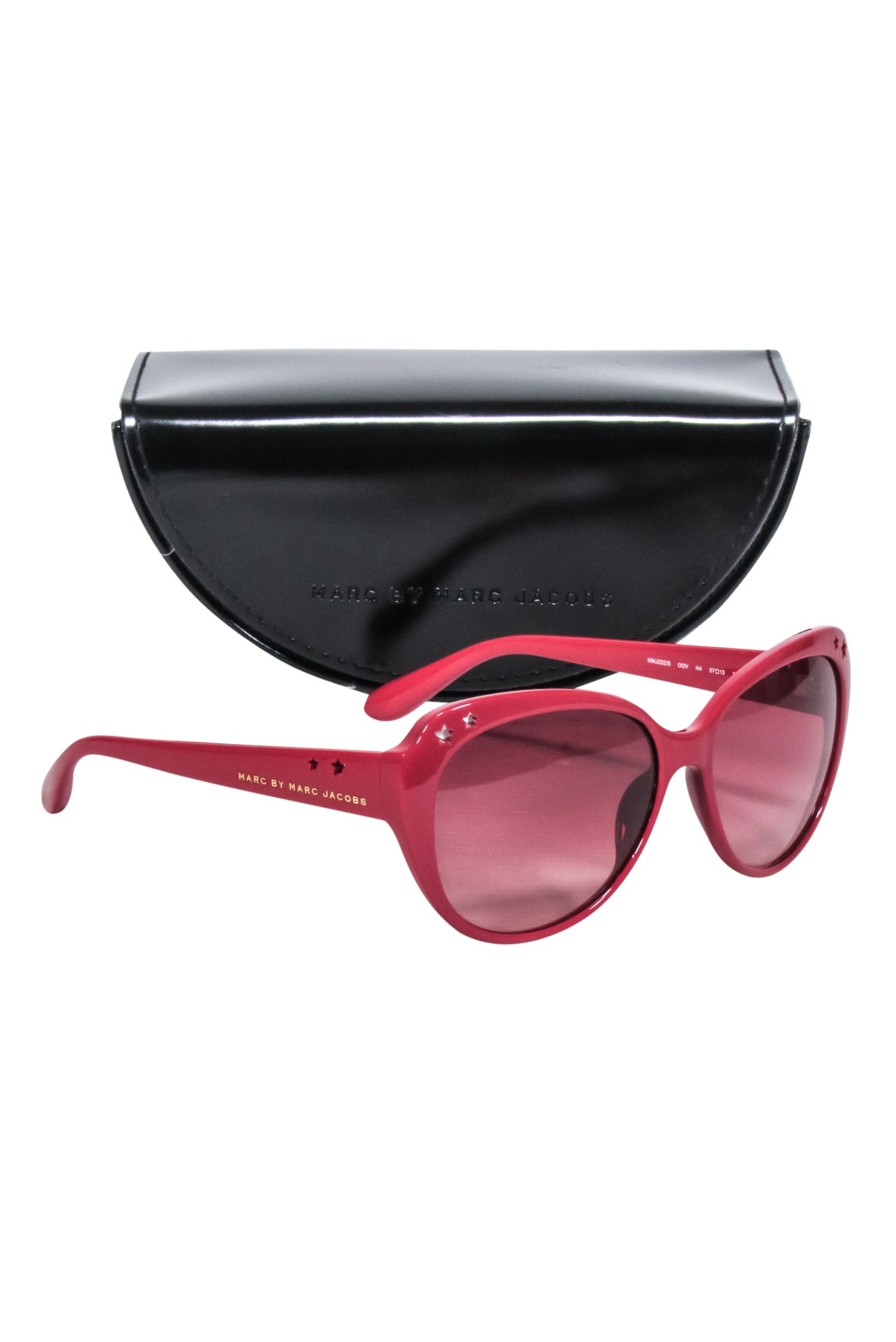 Marc by Marc Jacobs Dark Pink Star-Cutout Rounded Sunglasses - Channel Your Inner Barbie!