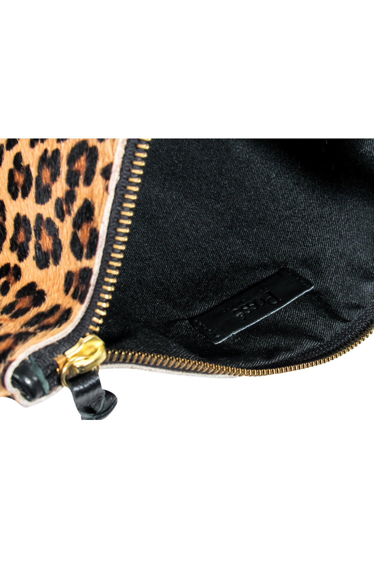 Posse - Stunning Tan Leopard Print Calf Hair Clutch