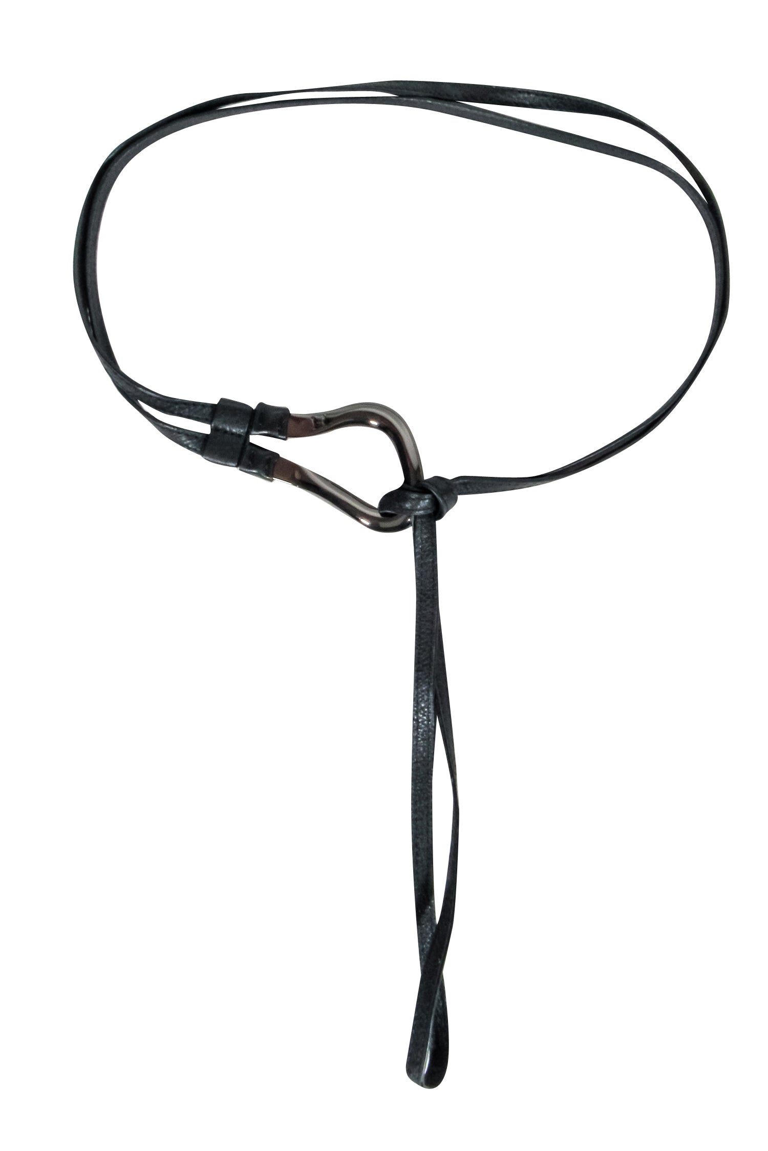 Halston's Edgy Black Wrap-Around Belt with Gunmetal Hardware