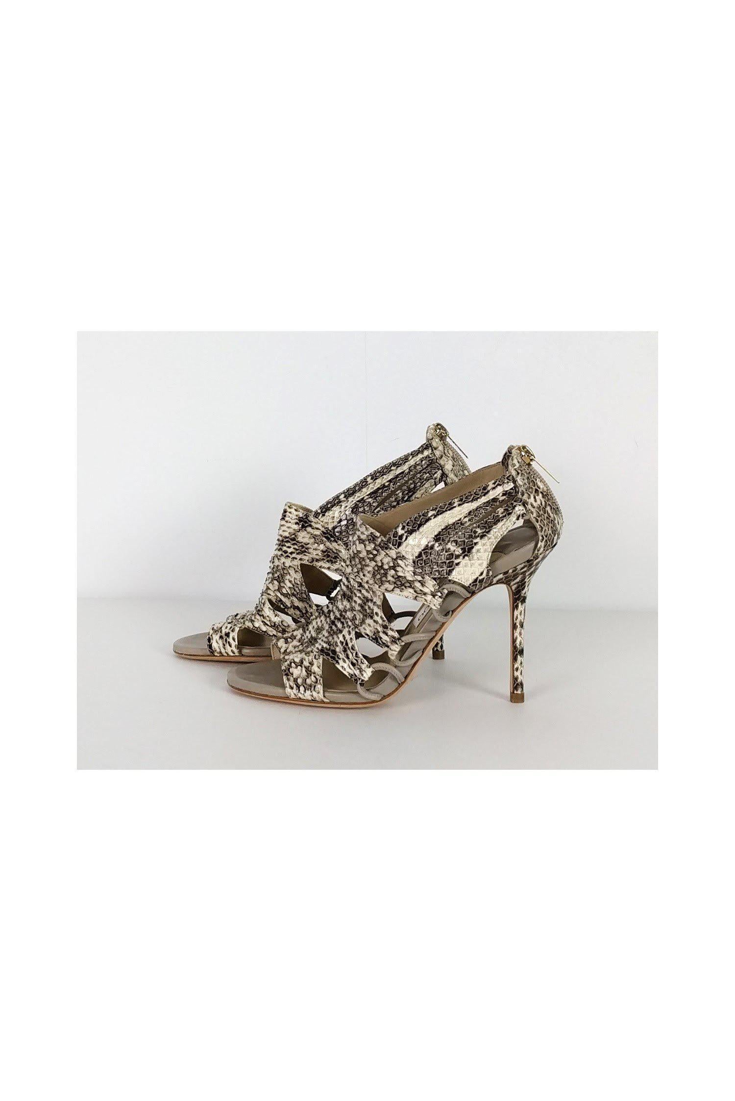 Jimmy Choo Snakeskin Sandal Pumps - Size 7 - Irresistible Fashion!