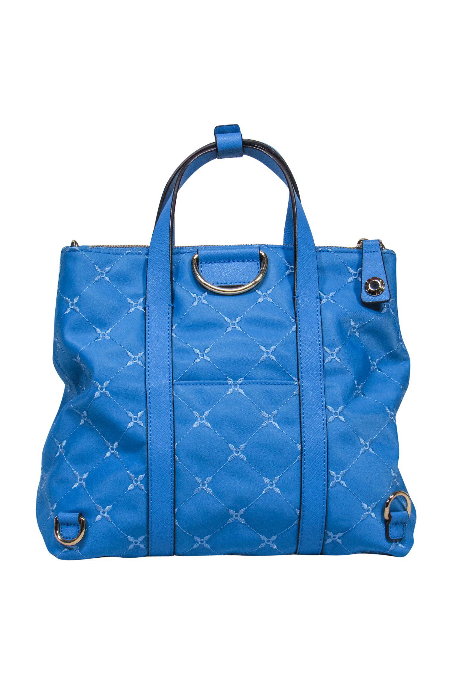 Henri Bendel - Stunning Blue Embroidered Convertible Satchel