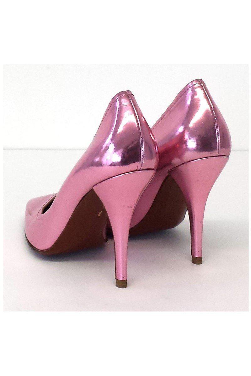 Lanvin's Gorgeous Pink Metallic Leather Pointed Toe Pumps - Size 6!