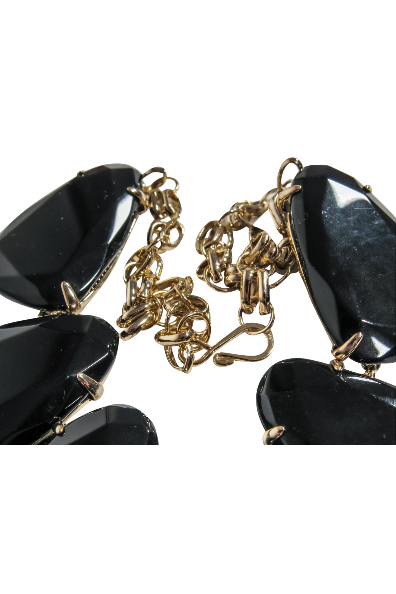 Kendra Scott - Stunning Black Chunky Jewel Golden Chain Necklace
