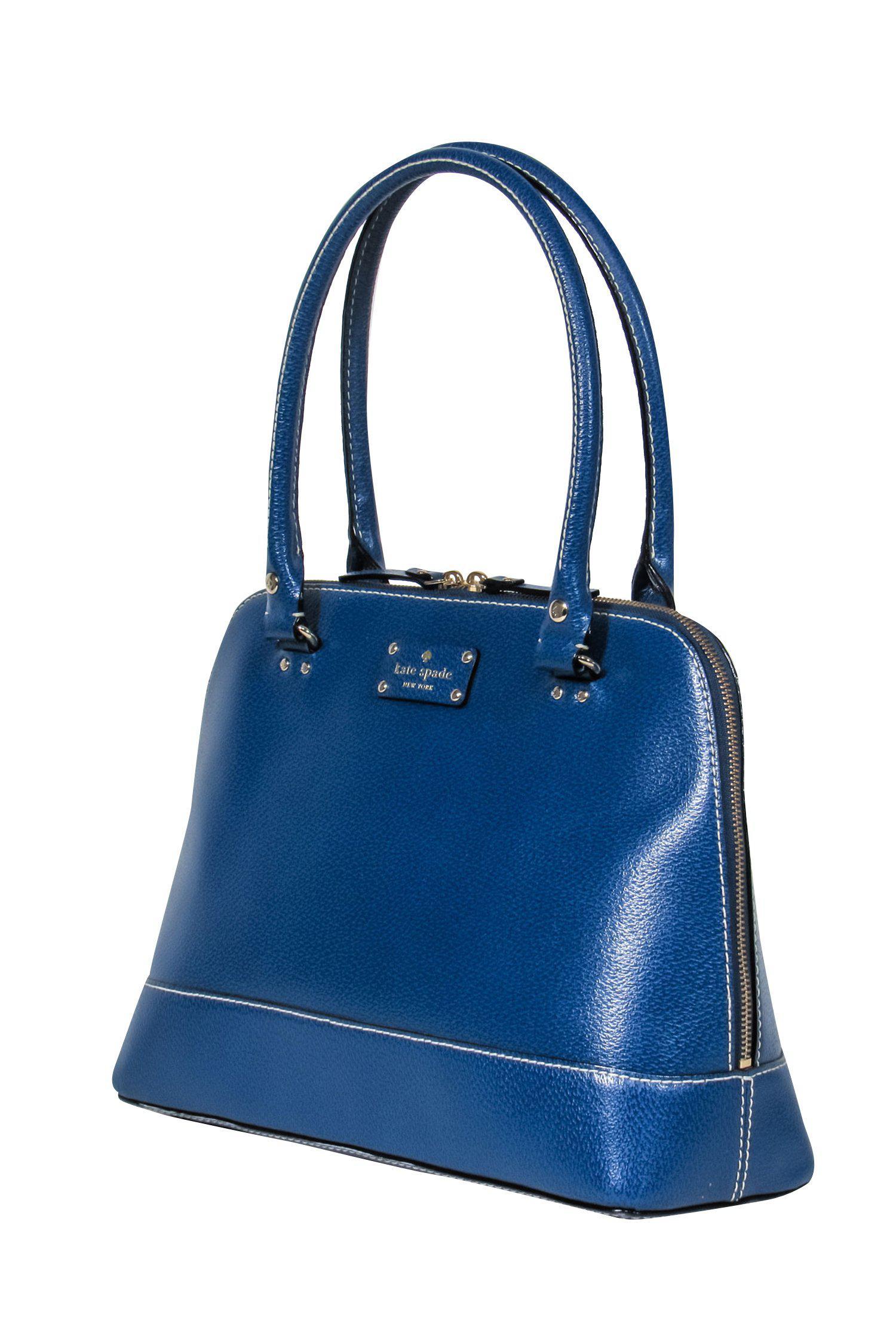 Kate Spade - Stunning Teal Leather Bowler-Style Carryall
