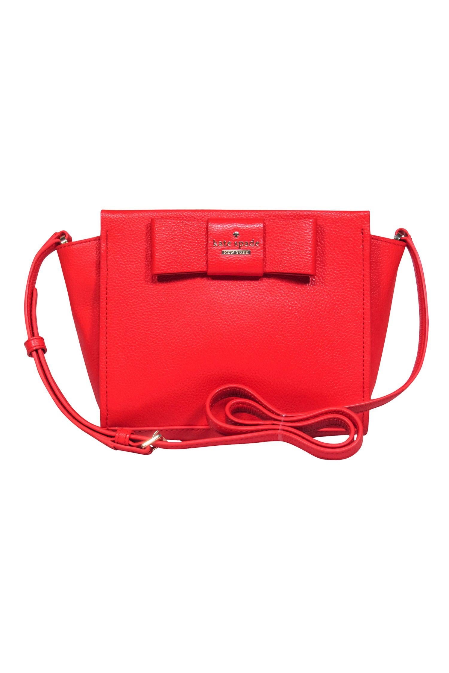 Kate Spade Red Leather Bow Front Crossbody Bag: A Vibrant Fashion Statement