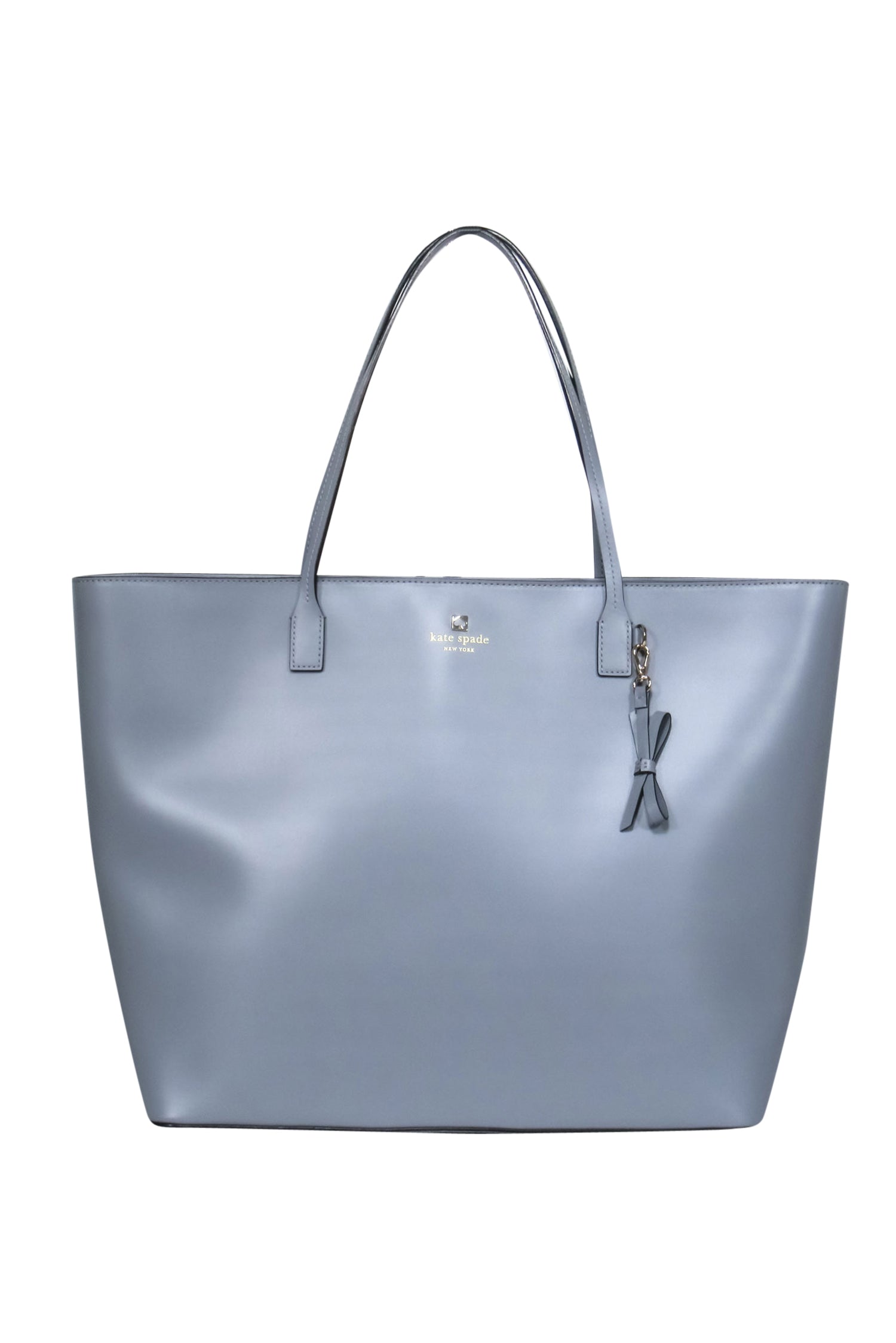Kate Spade's Gorgeous Gray Large Leather Zippered Tote