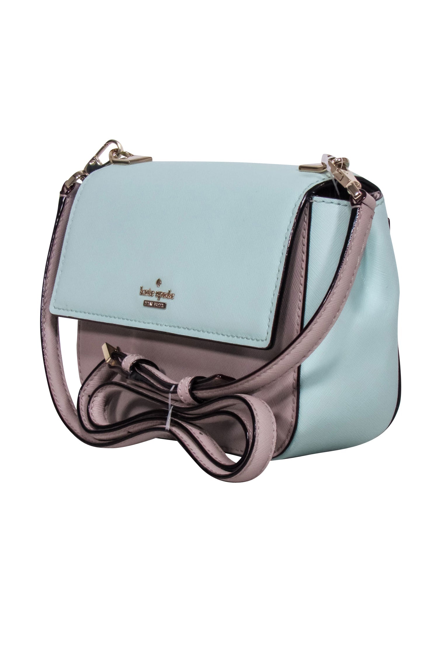 Kate Spade Light Blue & Taupe Colorblock Leather Crossbody Bag - A Fashionable Essential