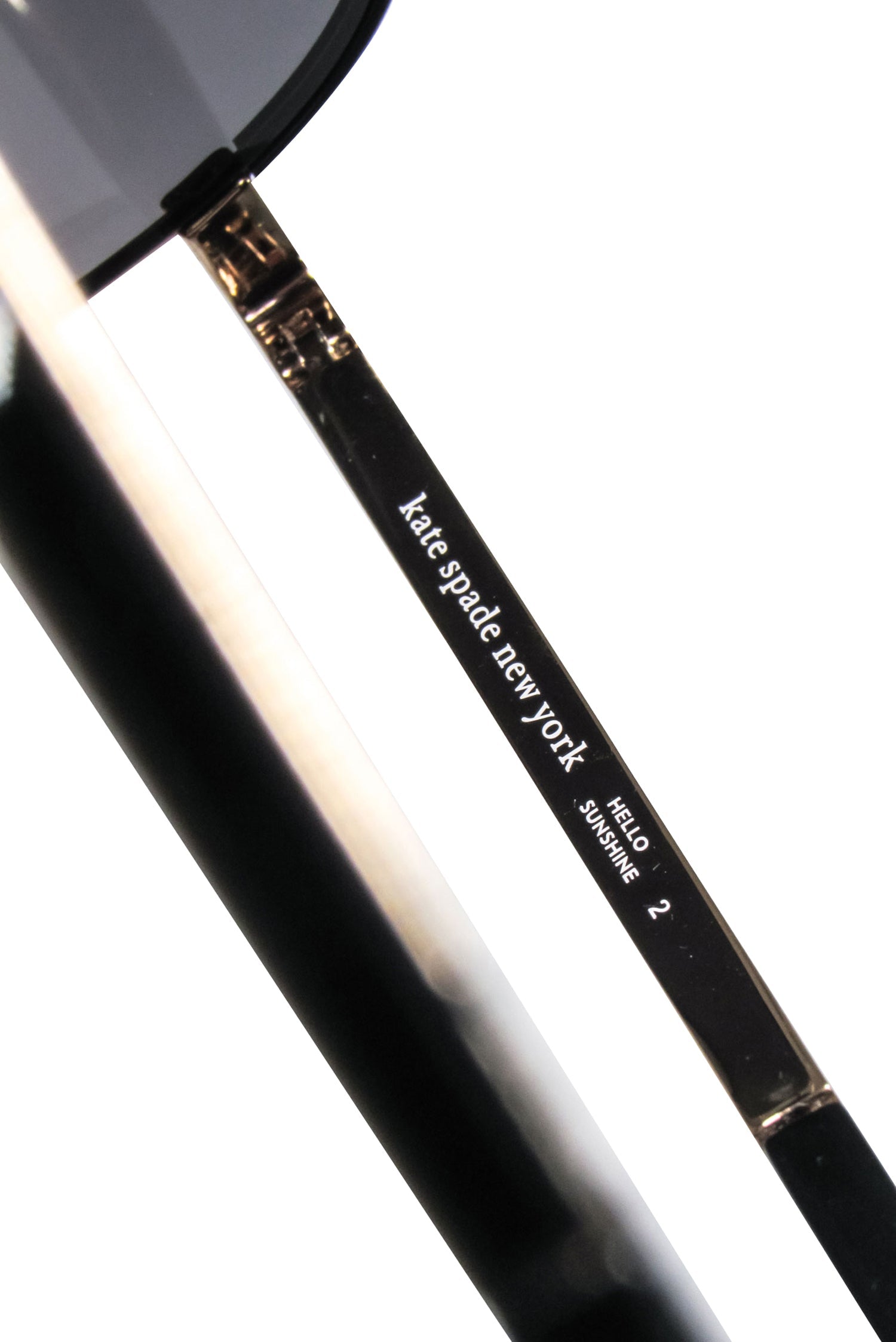 Kate Spade Gold Aviator Sunglasses: Sleek Style with Black Trim and Dark Lenses
