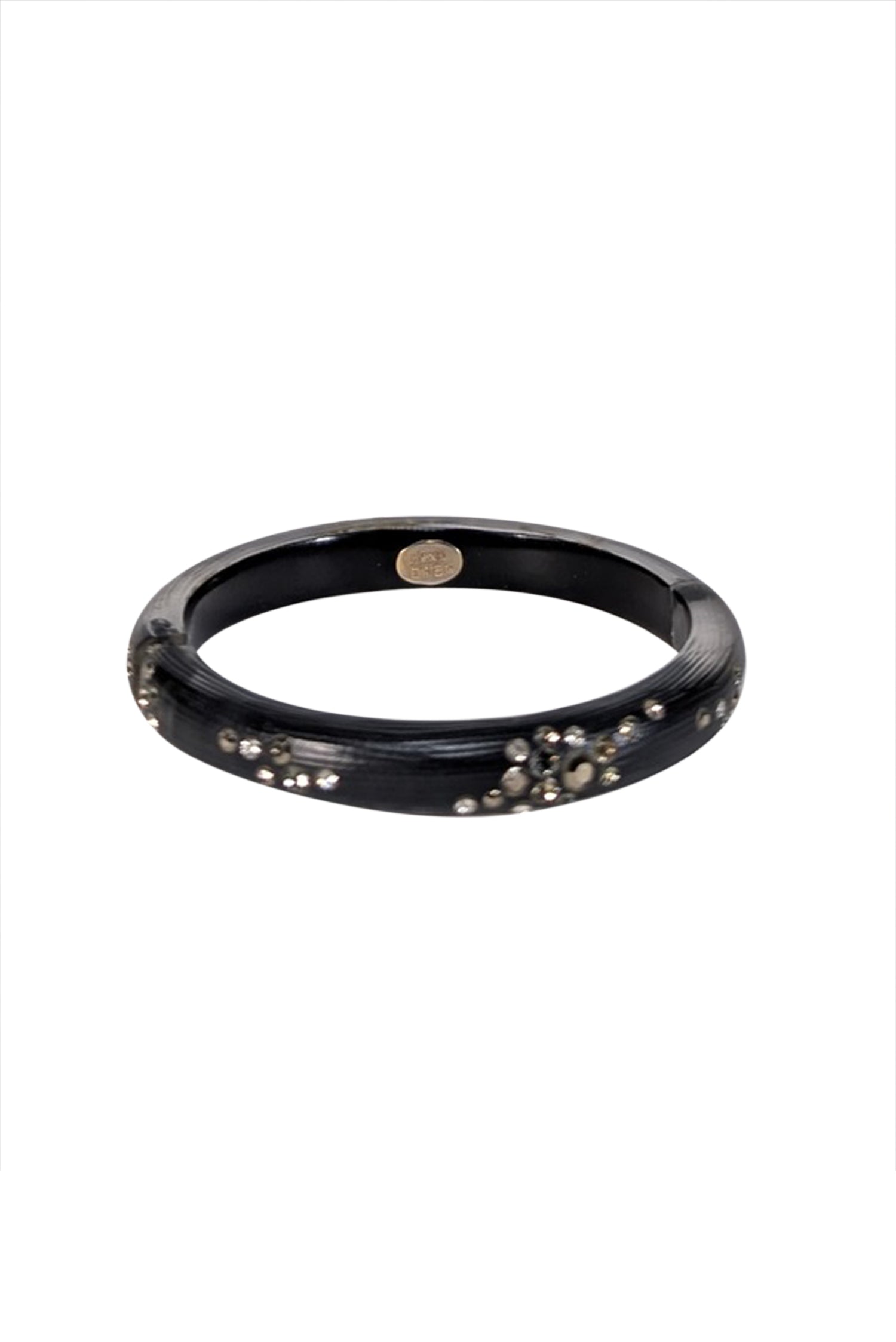 Alexis Bittar's Stunning Black Lucite Rhinestone Bracelet