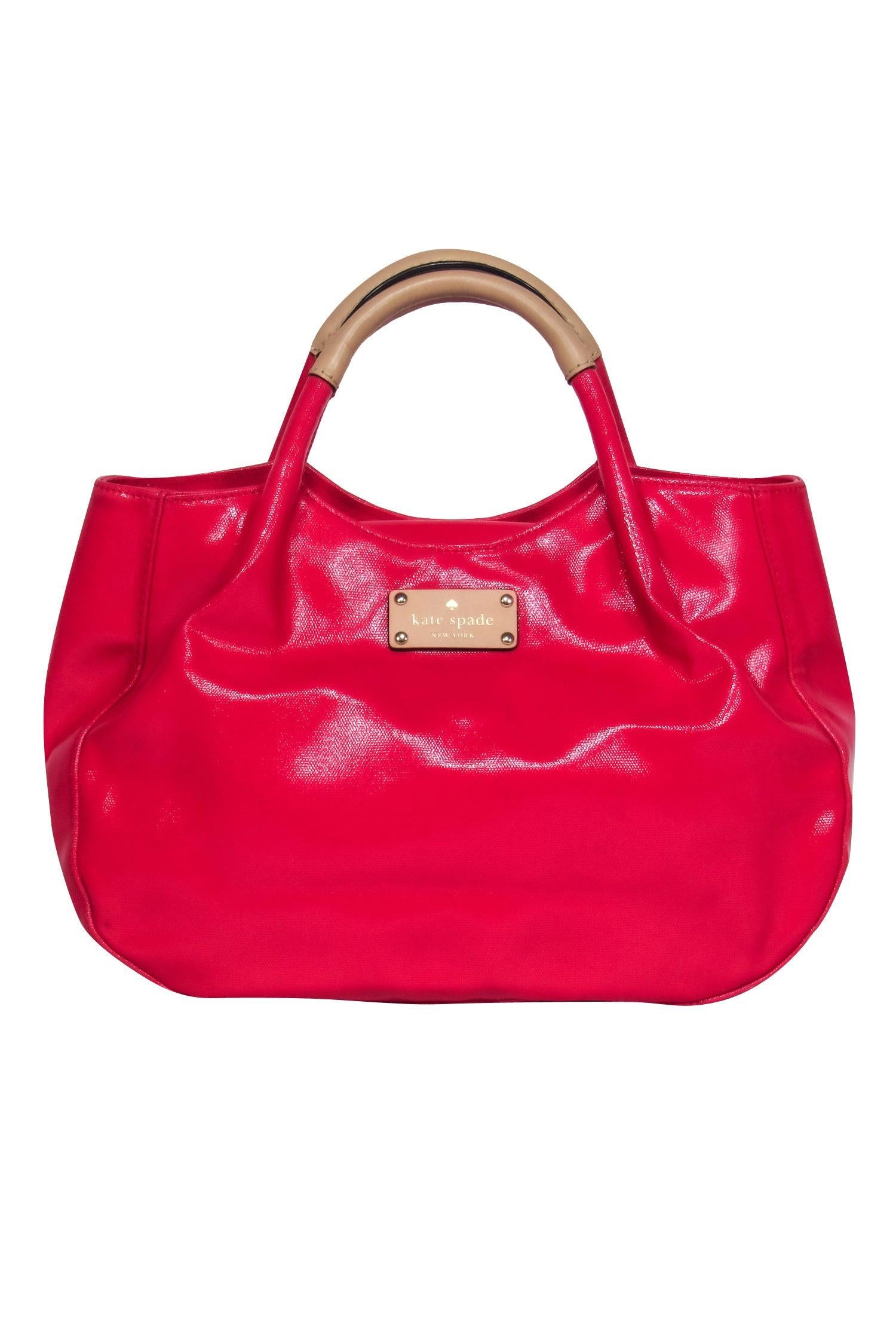 Kate Spade Hot Pink Patent Leather Round Tote: A Fashionable Essential