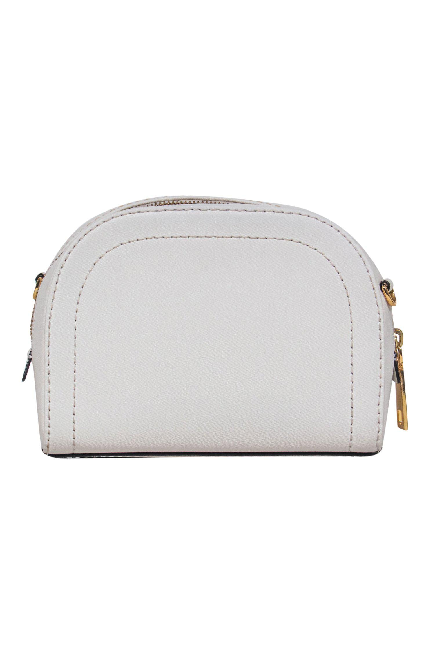 Marc Jacobs' Exquisite Cream Textured Leather Domed Crossbody Bag