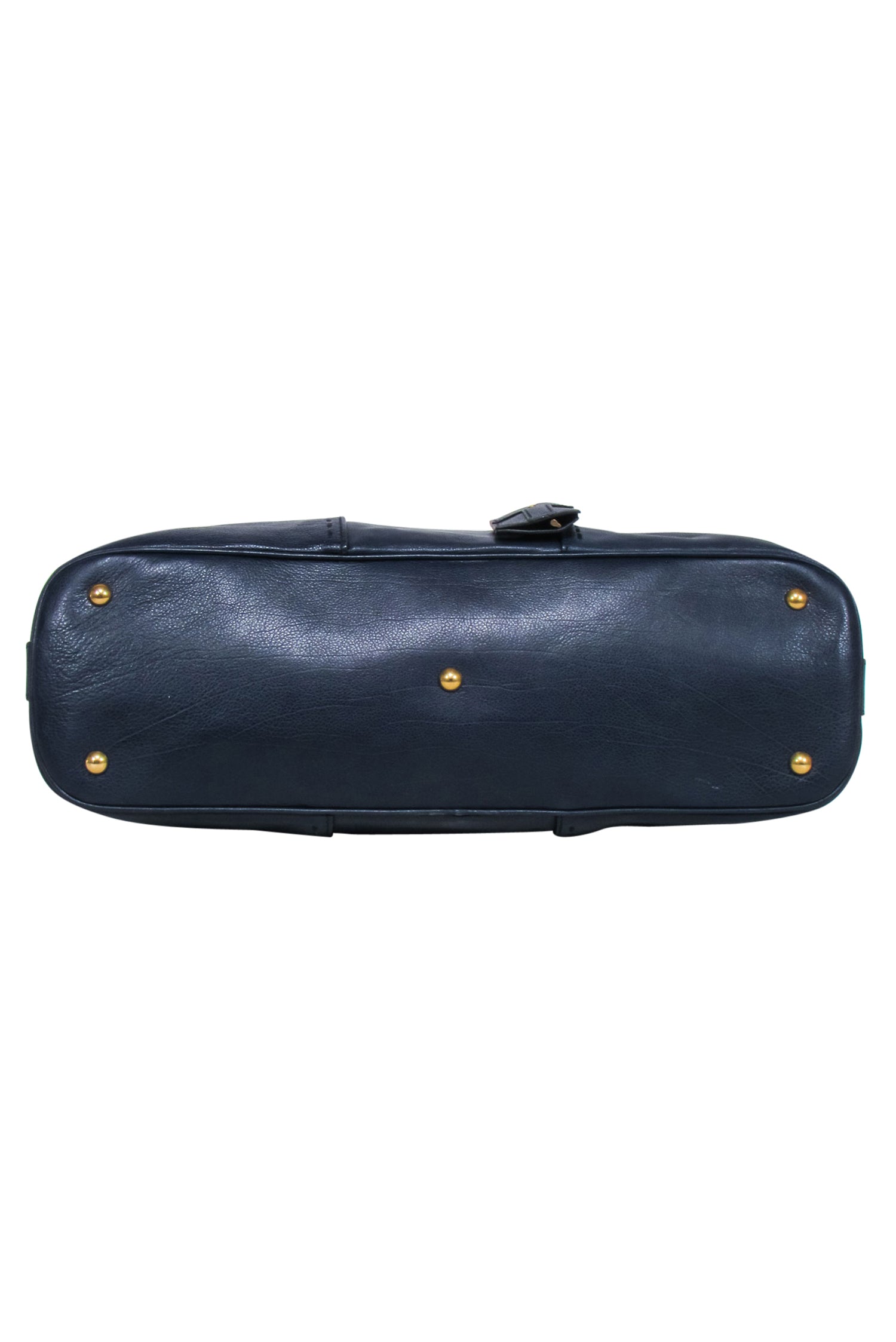 Yves Saint Laurent Navy Leather Barrel Handbag - A Fashion Icon