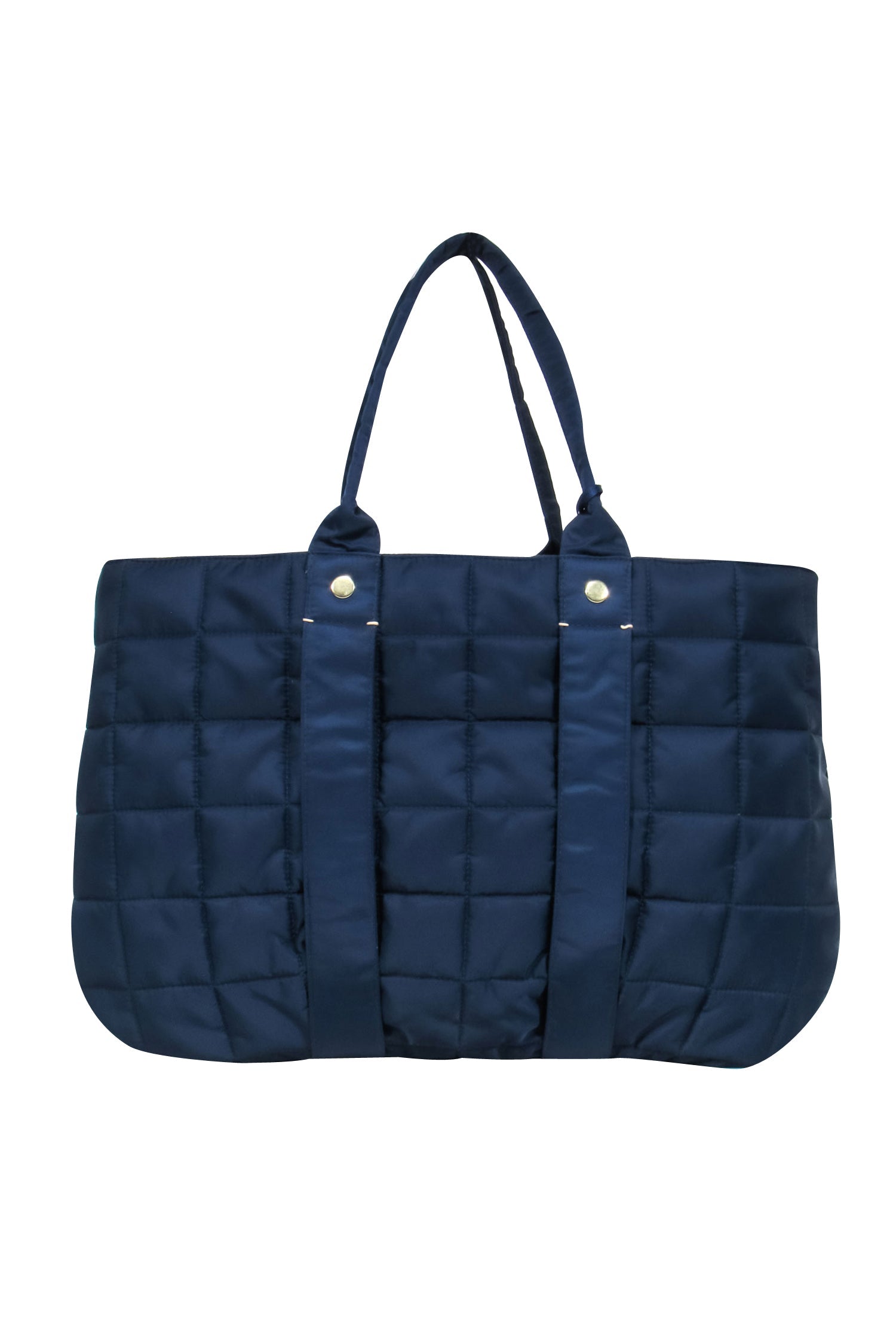 Clare V. Navy Quilted Puffer Trapezienne Tote - Your Ultimate Fashion Companion