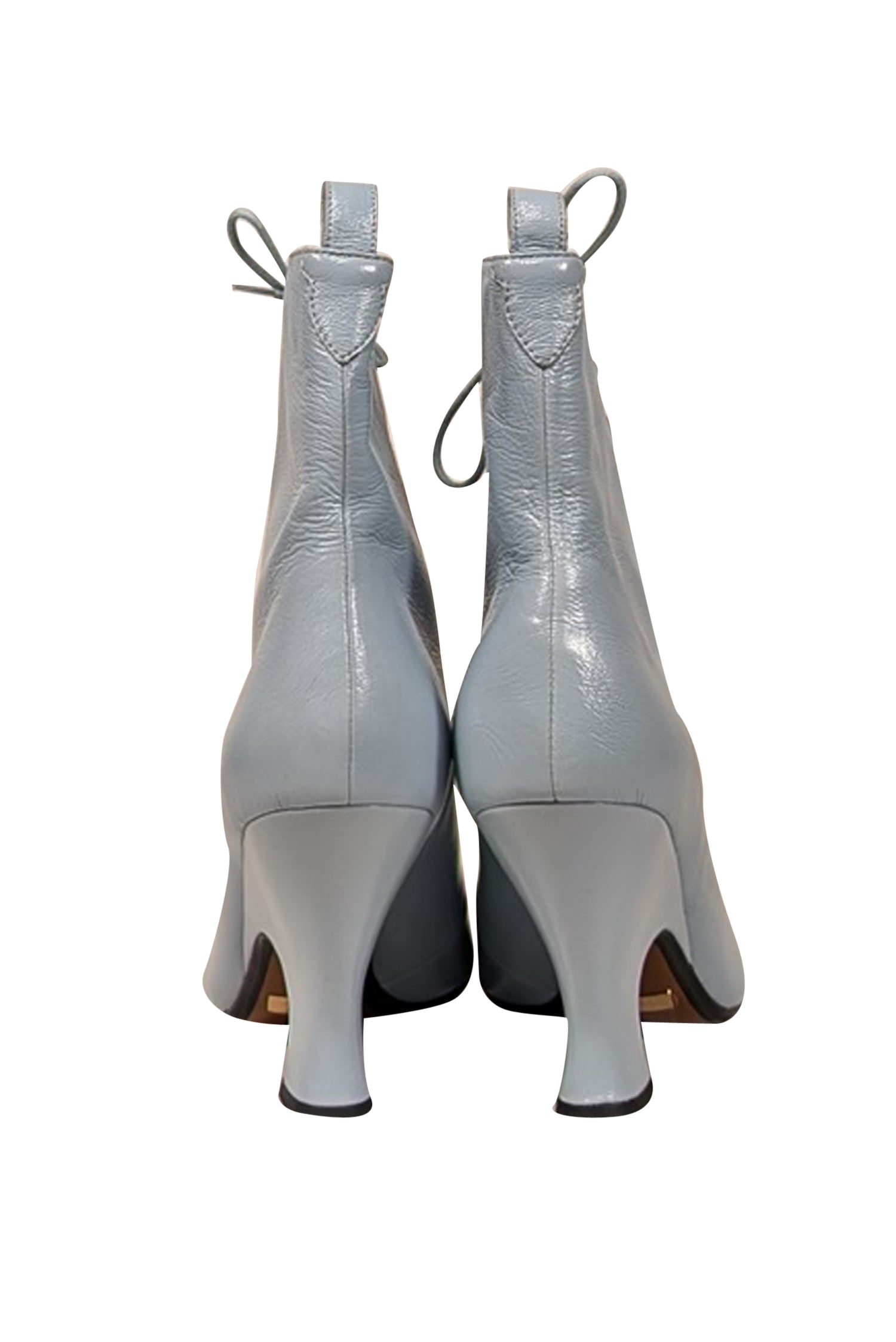 Marc Jacobs Baby Blue Victorian-Style Leather Short Boots - Size 10