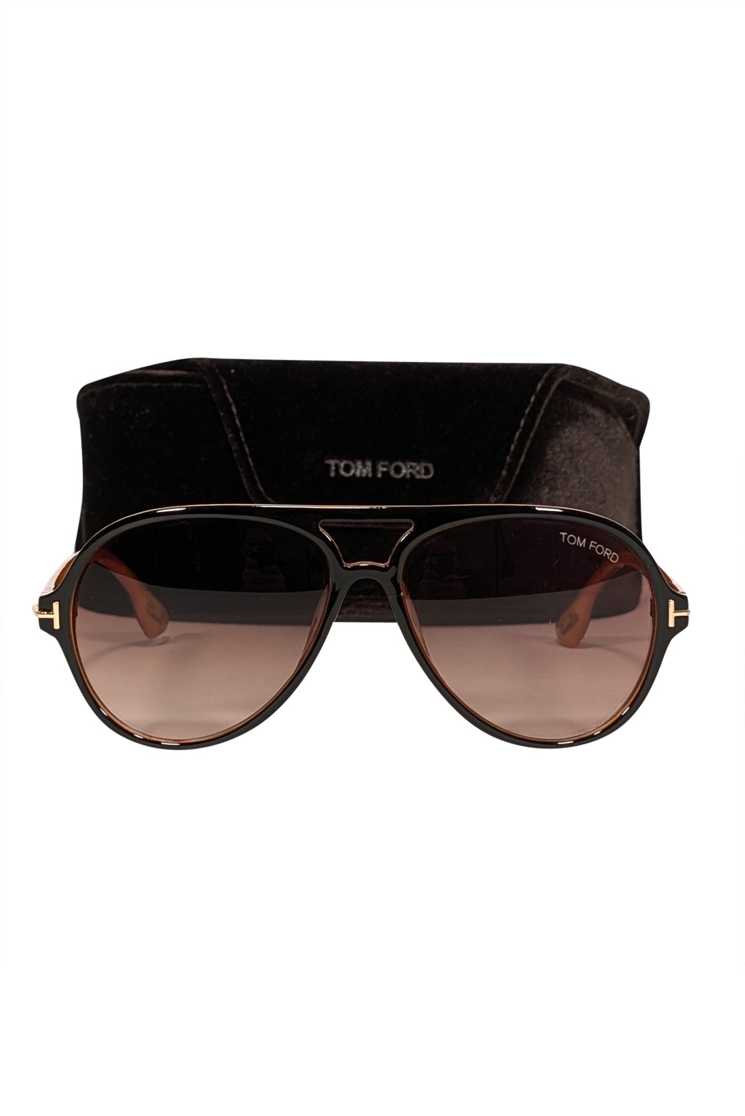 Tom Ford Brown & Orange Aviator Sunglasses - A Bold Fashion Statement
