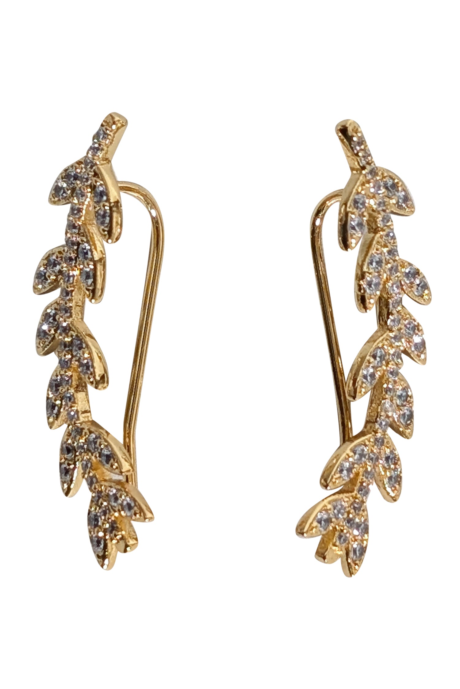 Asha by Ashley McCormick - Stunning Gold Dipper 'Laurel' Ear Climber Earrings