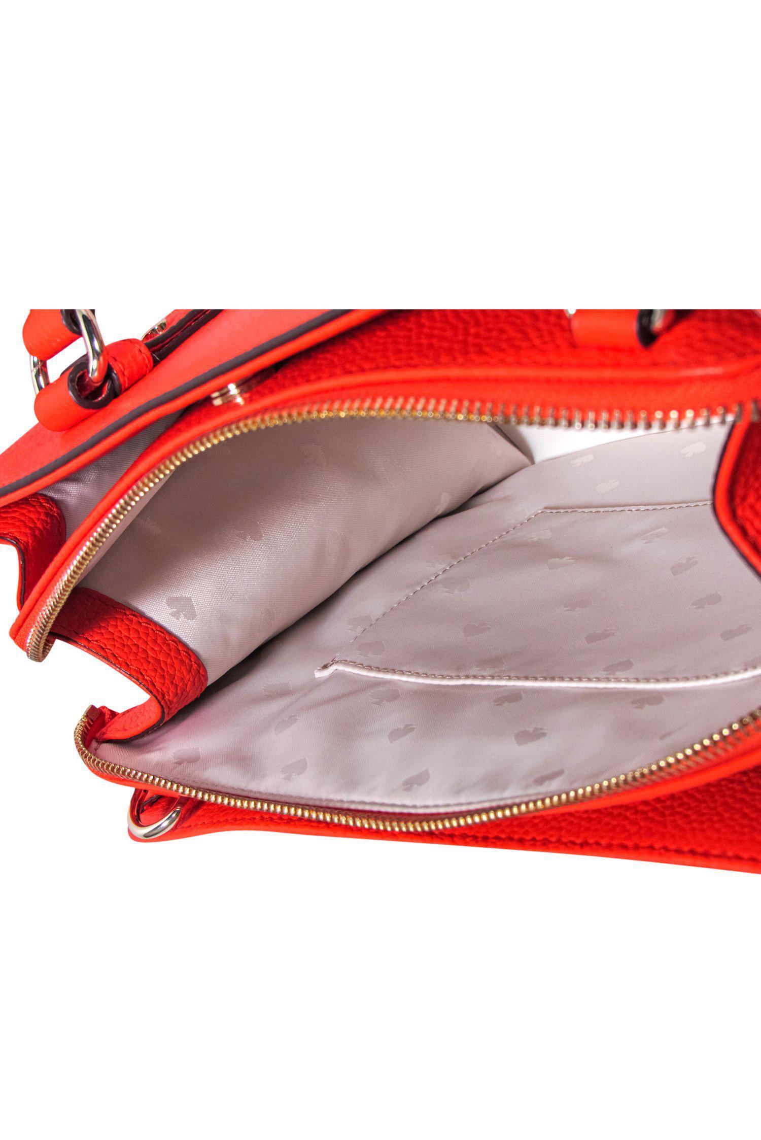 Kate Spade Orange Pebbled Leather Convertible Satchel - A Summer Essential