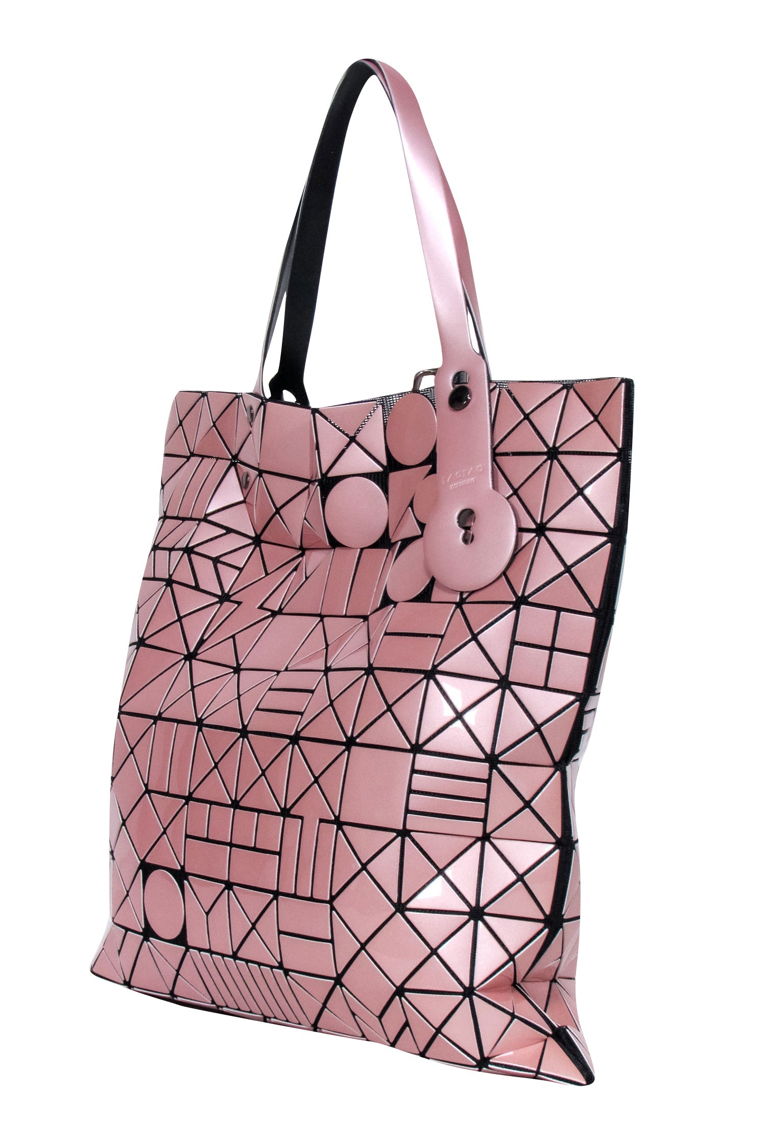 Issey Miyake - Gorgeous Light Pink Geometric Chord Tote Bag, A Fashion Must-Have!