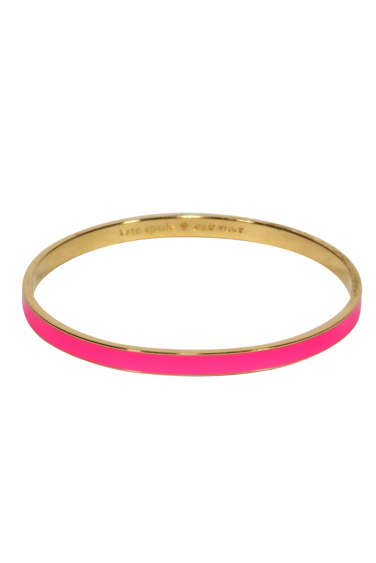 Kate Spade's Glamorous Hot Pink & Gold 'Hot to Trot' Engraved Bangle