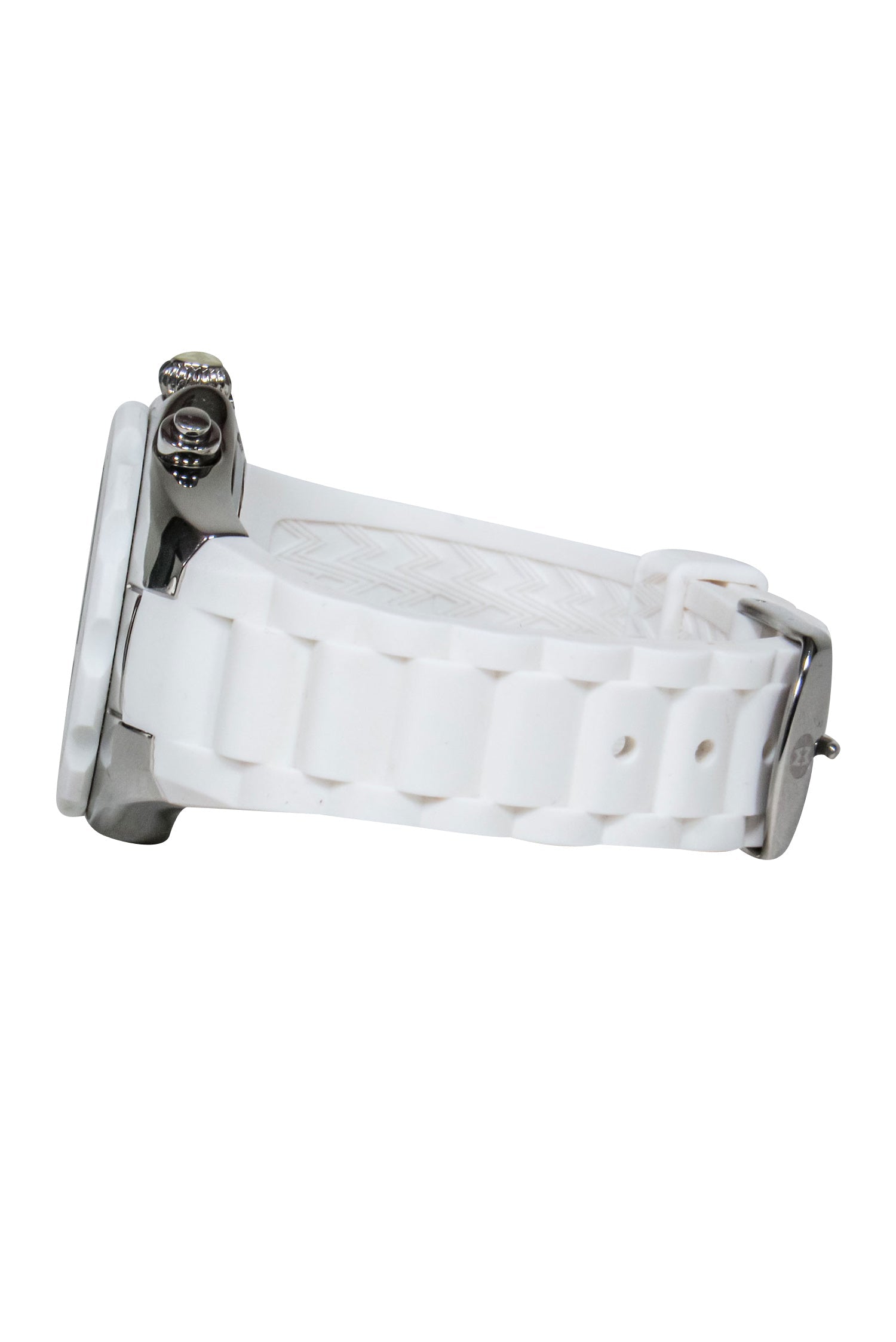 Michele - Stylish White Silicone Band Stainless Steel Watch