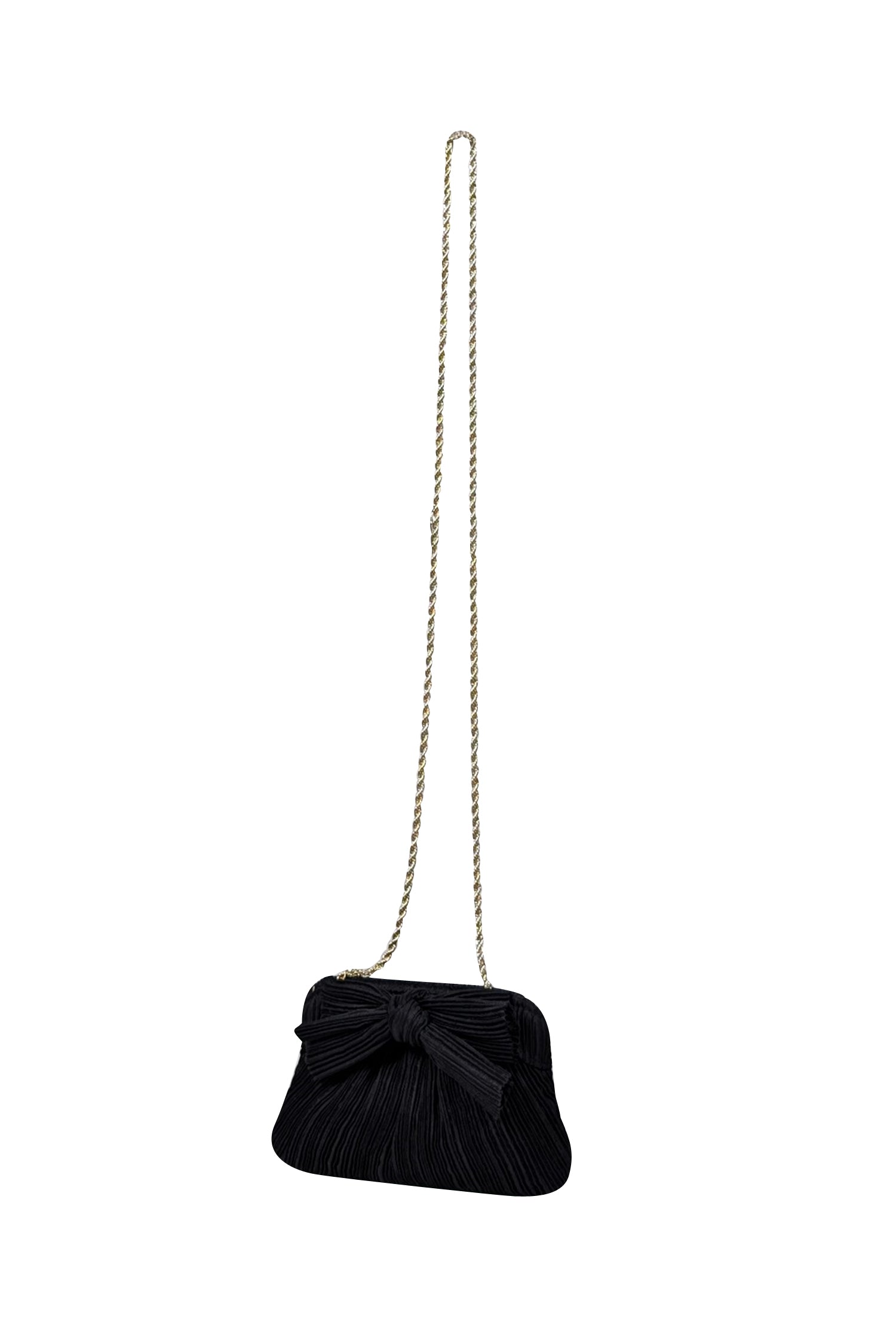 Loeffler Randall - Stunning Black Ribbed Bow Front Mini Crossbody Bag