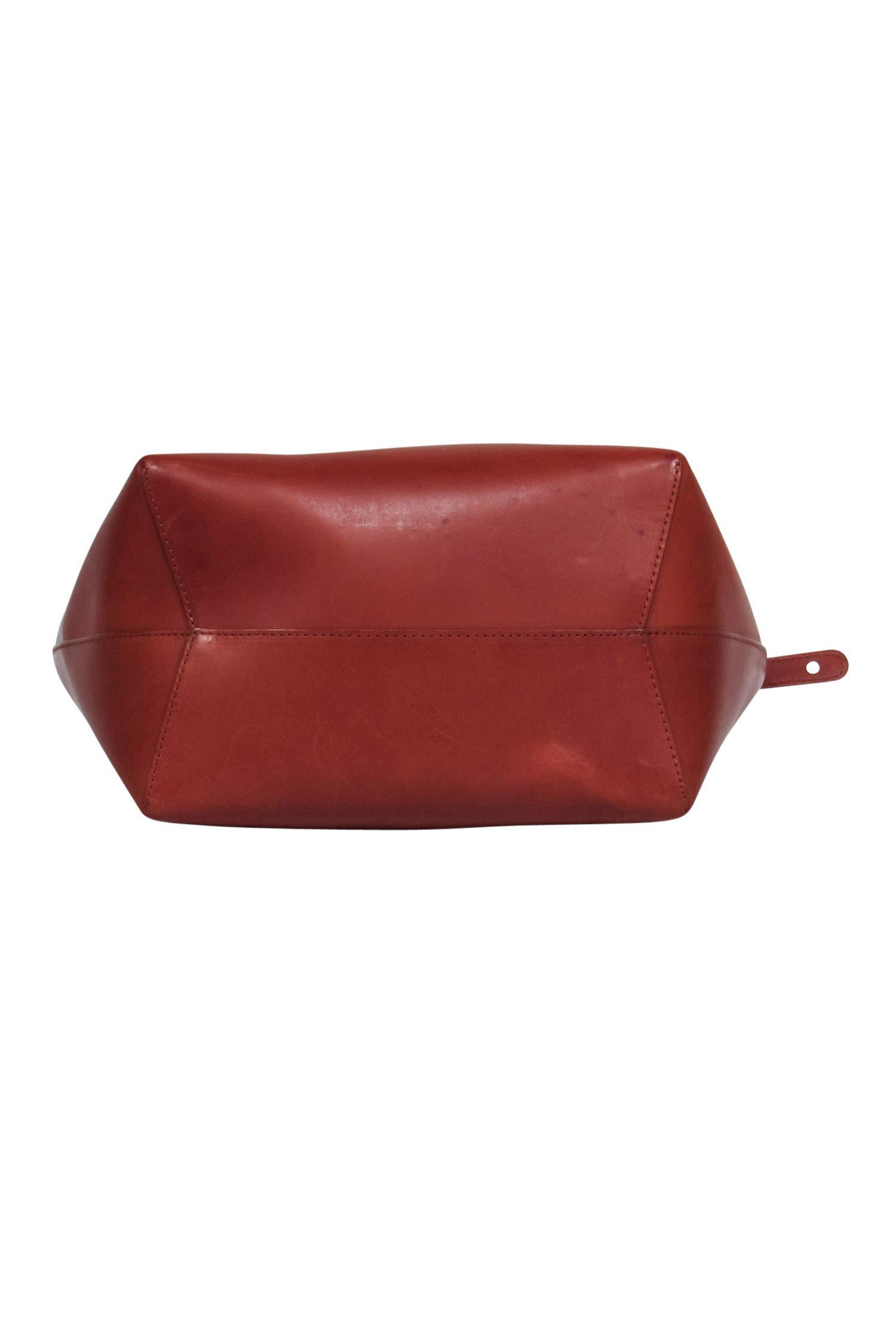Mansur Gavriel's Gorgeous Brown Leather Bucket Bag with Free Wristlet