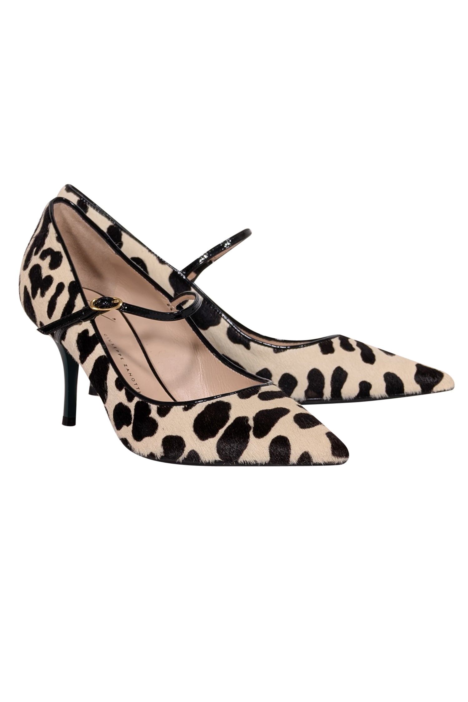 Giuseppe Zanotti - Stunning Beige & Brown Print Calf Hair Heels in Size 9