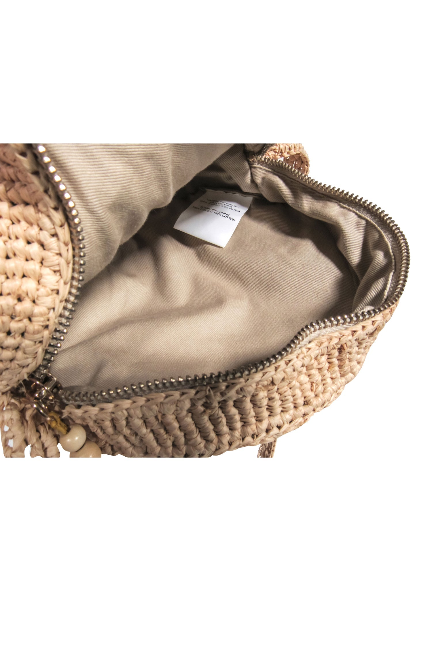 Vanessa Bruno x Smiley: Beige & Yellow Straw Smiley Face Crossbody Bag - Your Must - Have Summer Accessory
