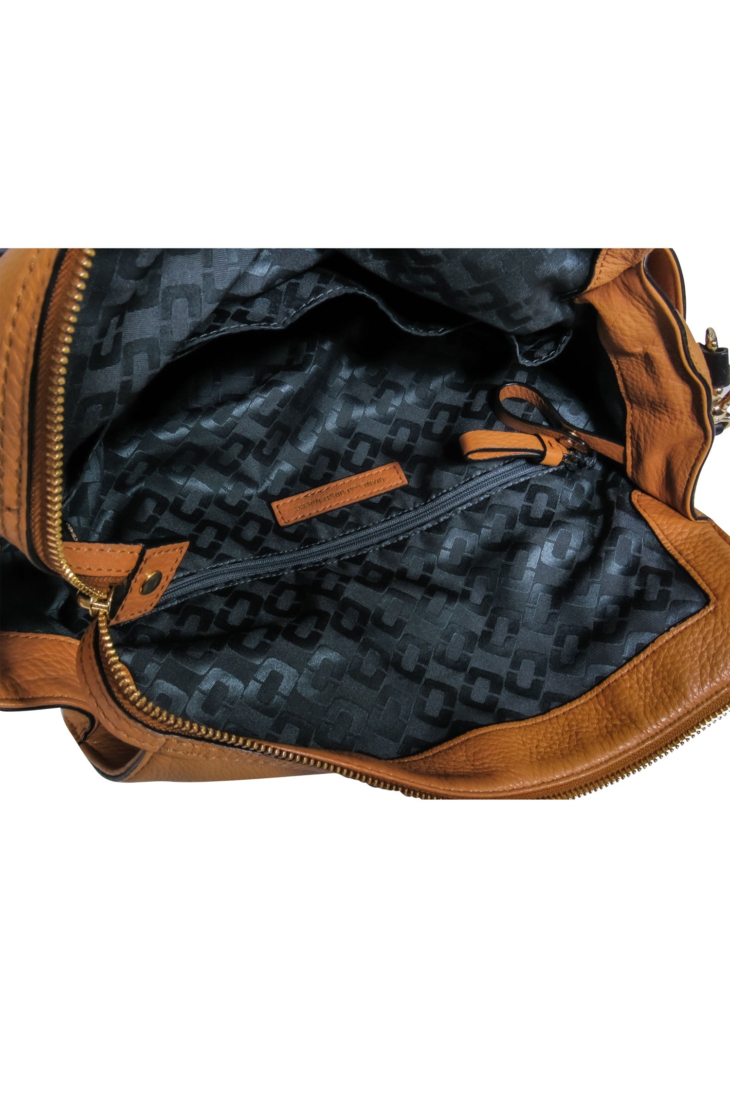 Diane von Furstenberg Camel & Black Leather Satchel - A Must-Have Everyday Bag