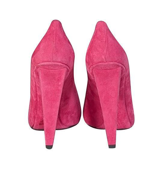 Dolce & Gabbana Pink Suede Angular Heel Pumps - Size 9 - Glamorous Italian Style