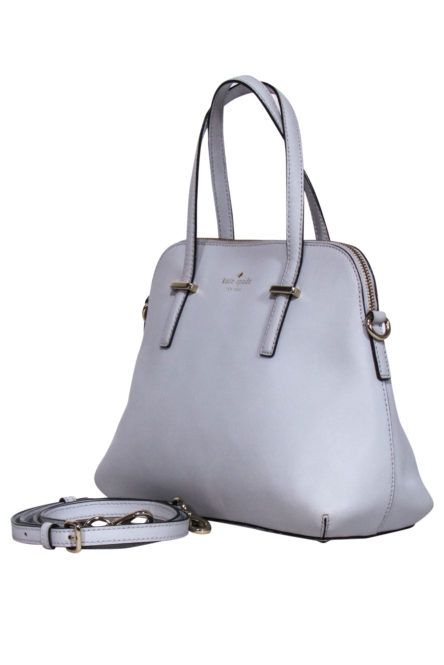 Kate Spade Grey Saffiano Leather Satchel - A Stylish Essential