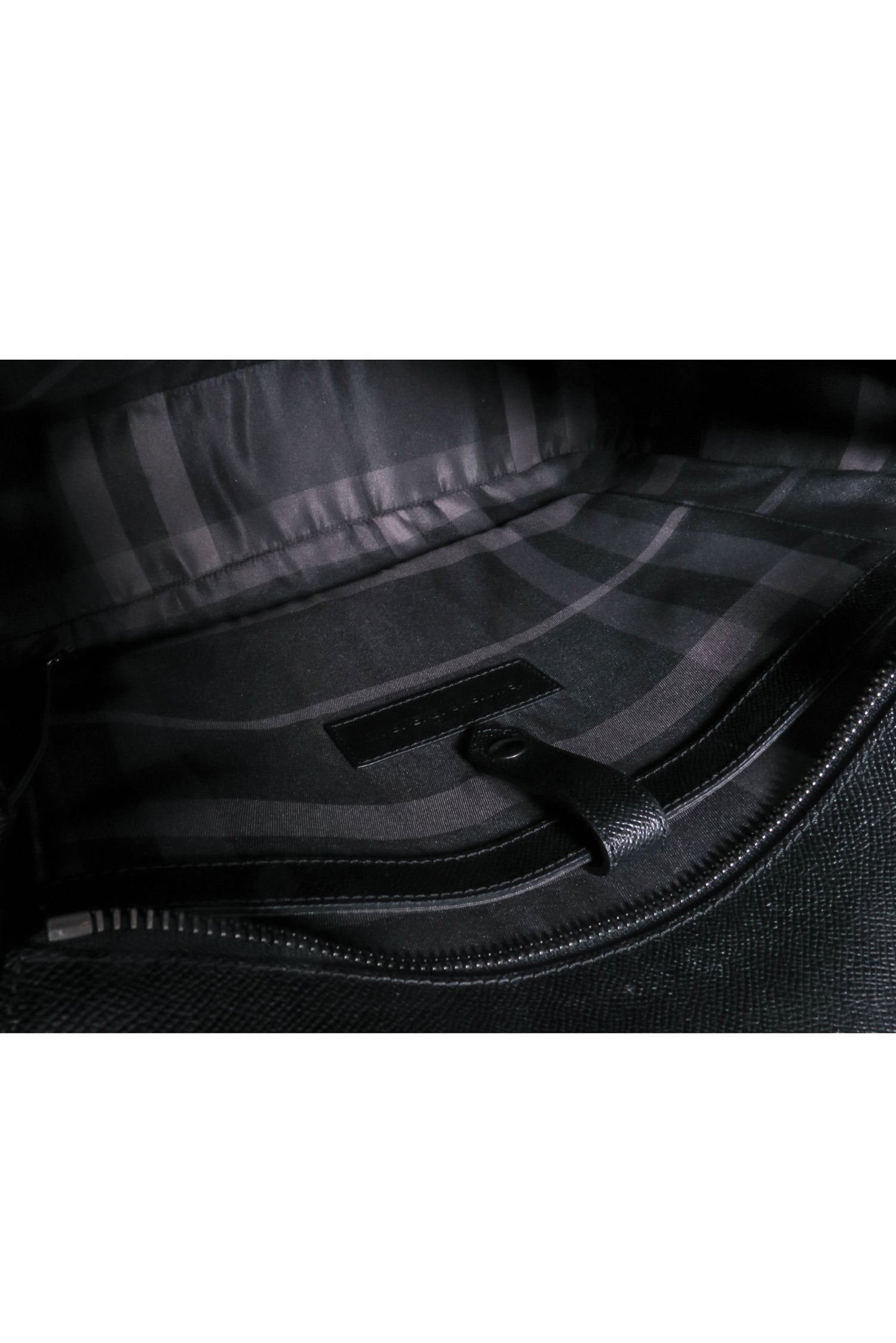 Burberry Black Textured Leather Convertible Luxury Satchel