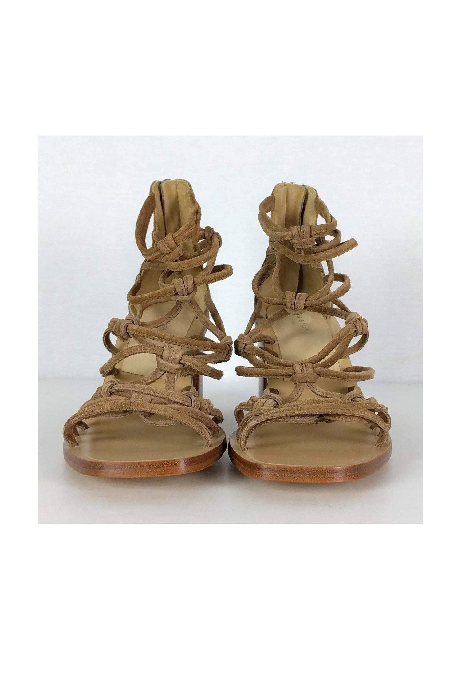 Rag & Bone Tan Camille Suede Sandals - Size 9.5 - Must-Have for Fashion Lovers!
