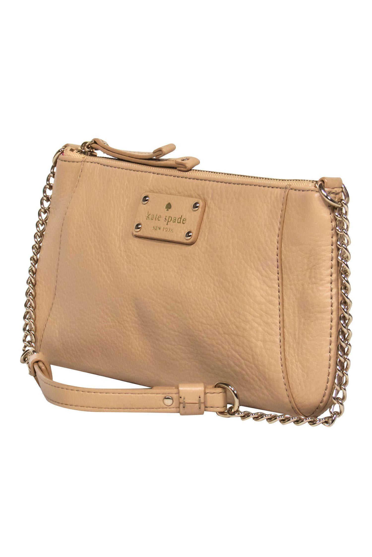Kate Spade Tan Pebbled Leather Baguette Bag - A Timeless Urban Essential
