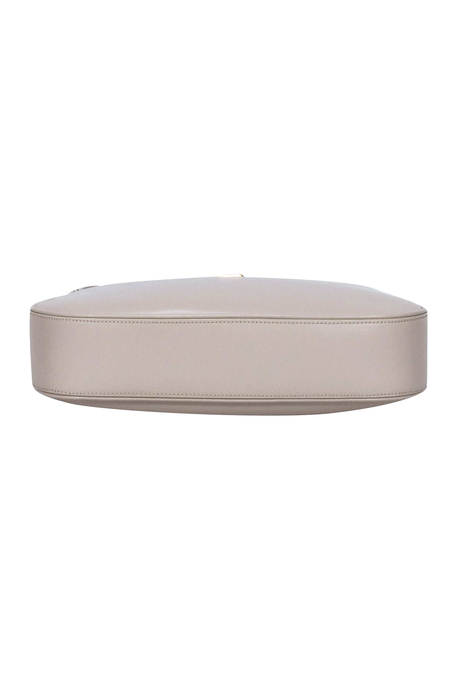 Leo et Violette Cream Leather Chic Shoulder Bag