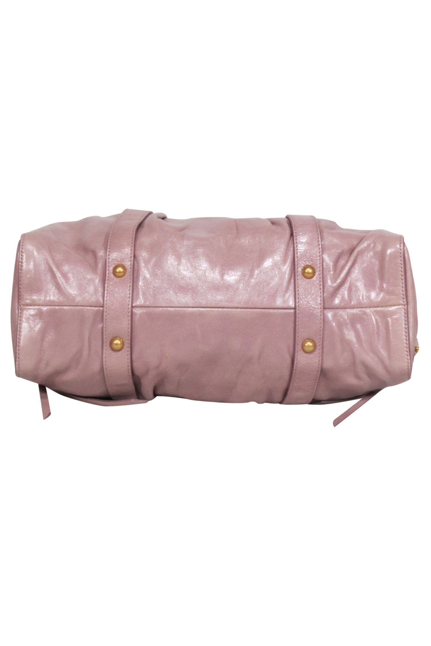 Miu Miu - Stunning Beige Leather Gathered Satchel Bag