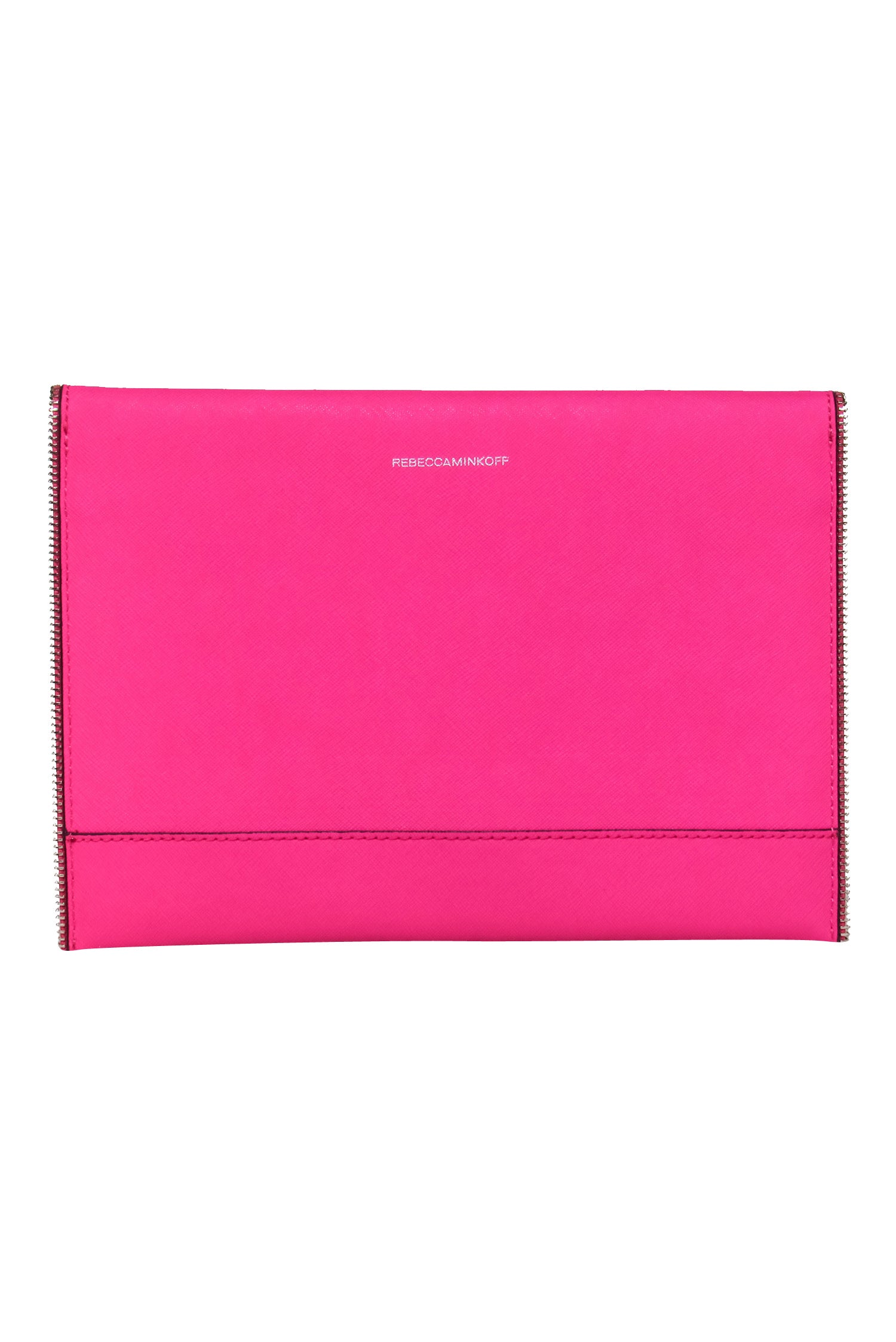 Rebecca Minkoff's Stunning Hot Pink Envelope Clutch with Zipper Trim