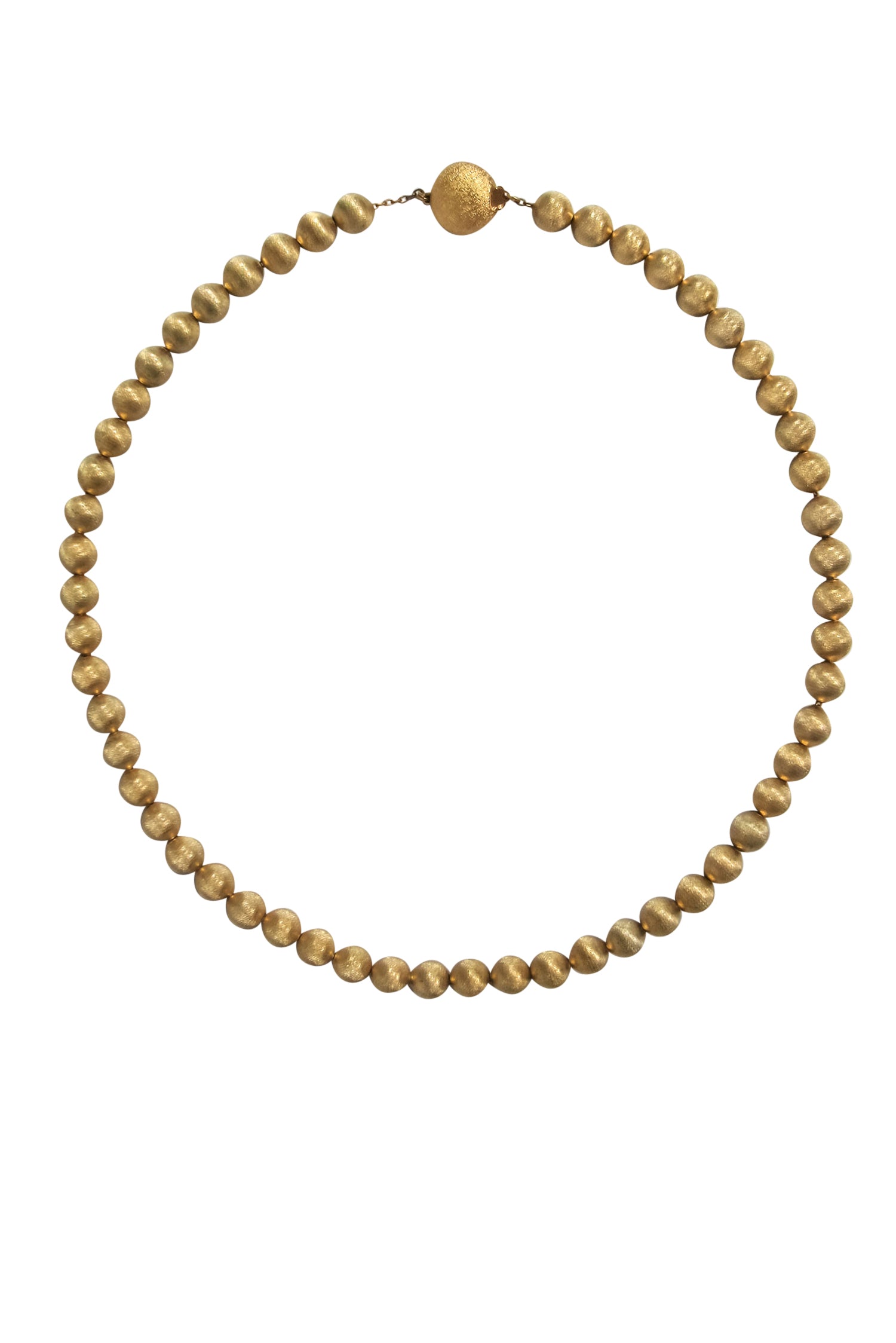 Monet - Glamorous Vintage Gold Beaded Bauble Necklace