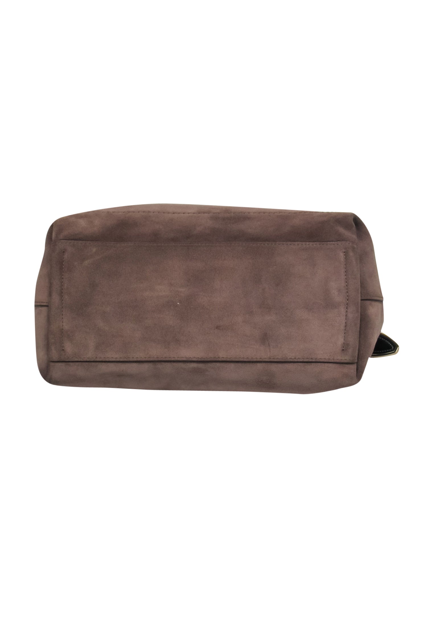 Rebecca Minkoff Taupe Suede Hobo Shoulder Bag: Studded Leather Handle Style